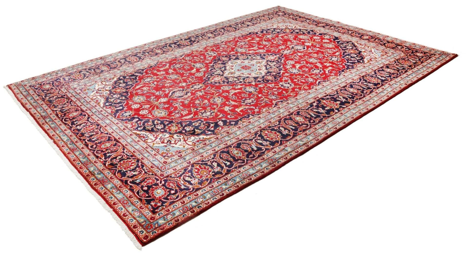 Kashan Teppich 246 x 352cm – Handgeknüpft, aus Schurwolle, Perserteppich