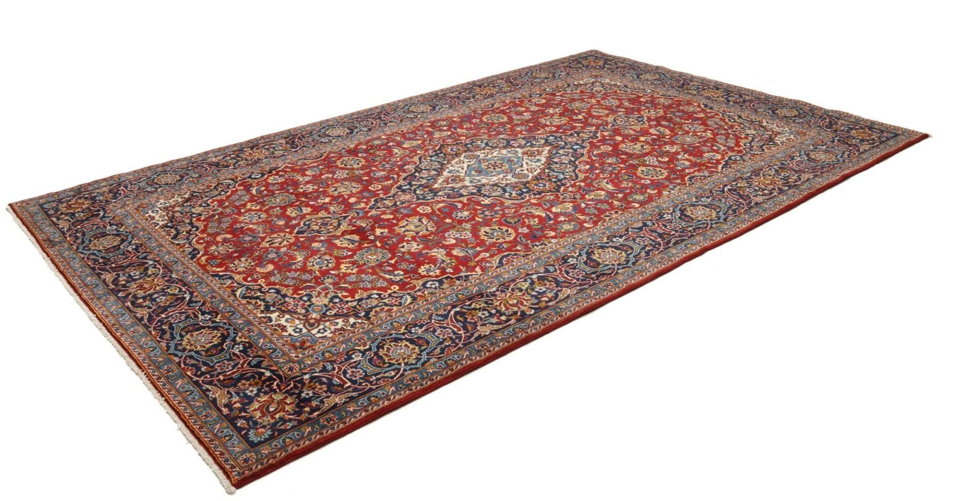 Kashan Teppich 233 x 354cm, handgeknüpft, Wolle, Perserteppich