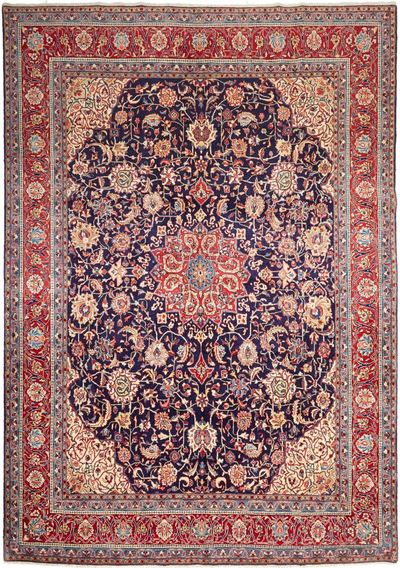 Eleganter Sarough Farahan Teppich 248 x 345cm, Schurwolle, handgeknüpft H1