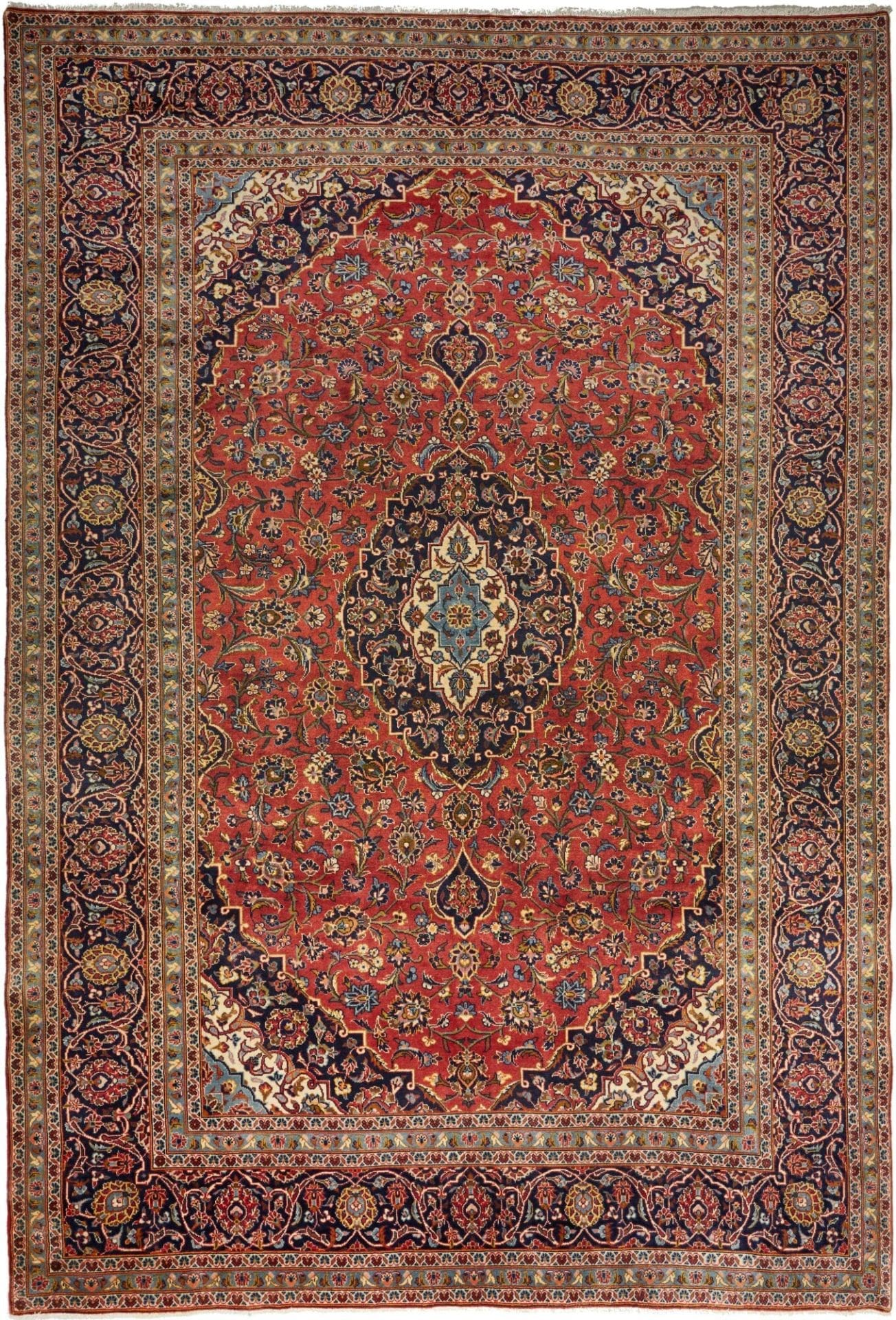 Kashan Teppich 256 x 368 cm - Handgeknüpft, Perserteppich
