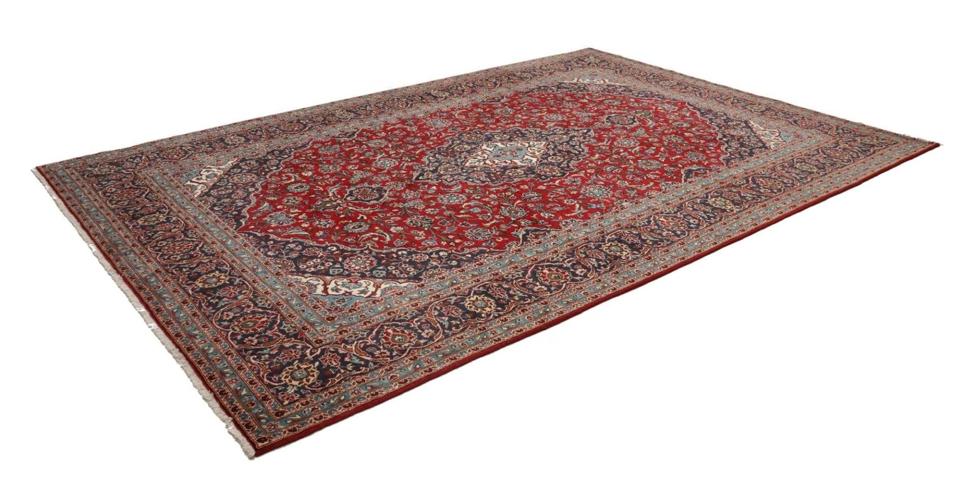 Kashan Teppich 253 x 360cm, handgeknüpft, Schurwolle, Perserteppich