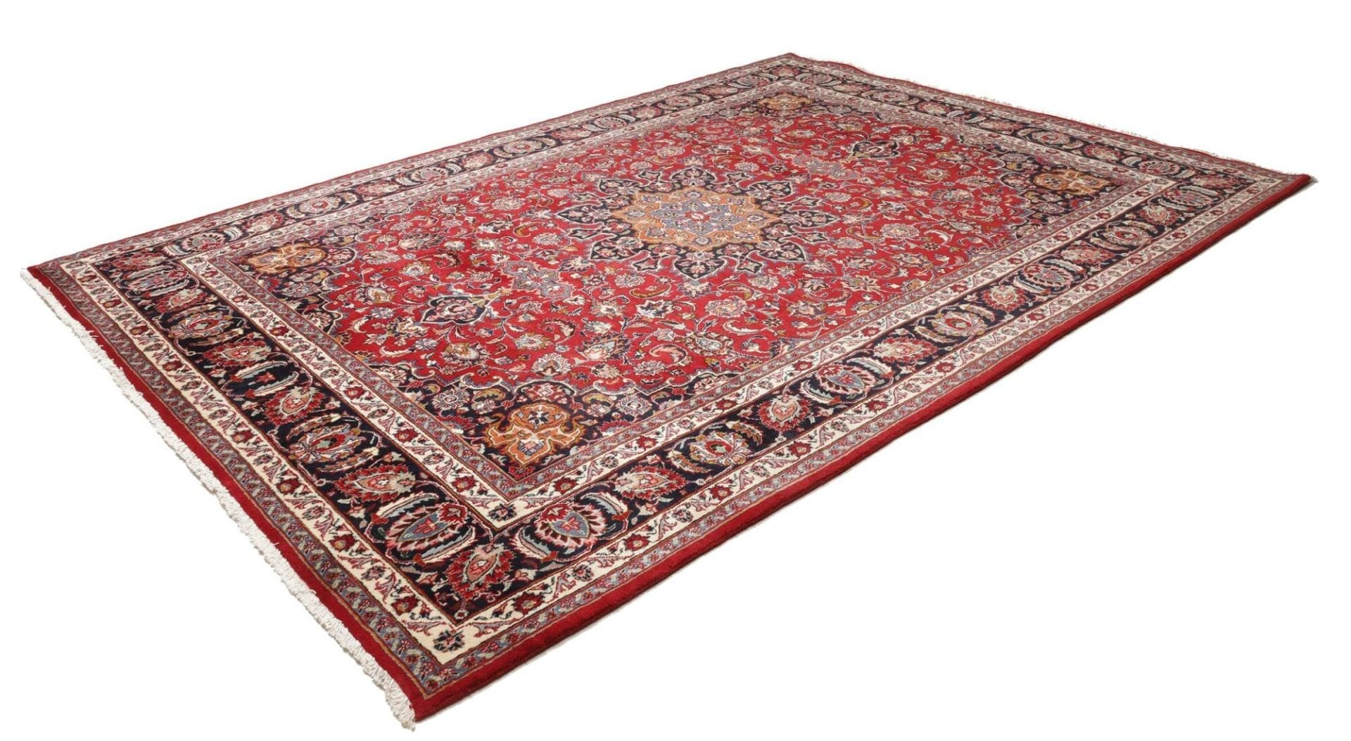 Orientteppich Mashad 247 x 340 cm – florales Design, handgeknüpft