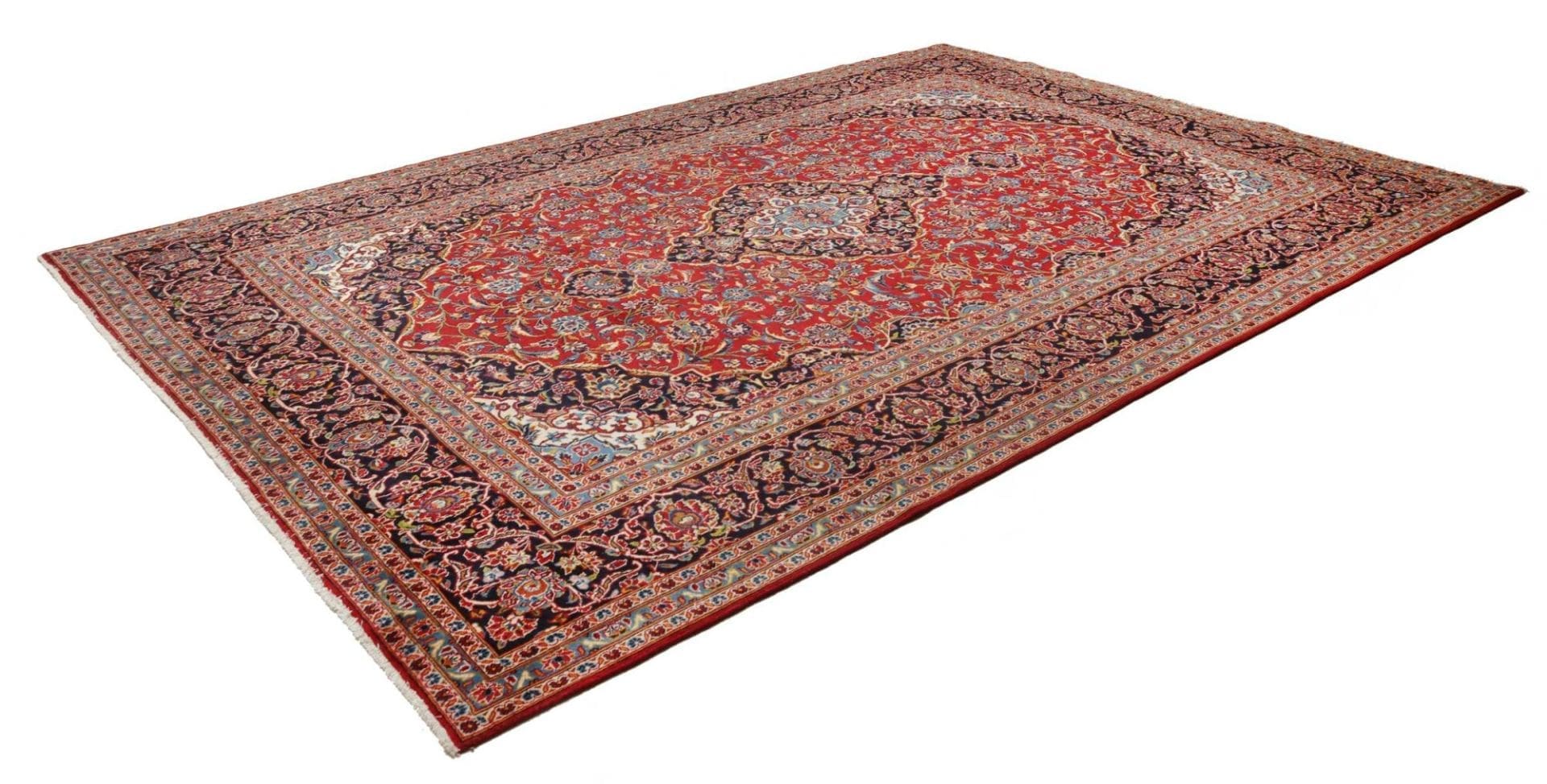 Kashan Teppich 253 x 368cm, Schurwolle, handgeknüpft, Perserteppich