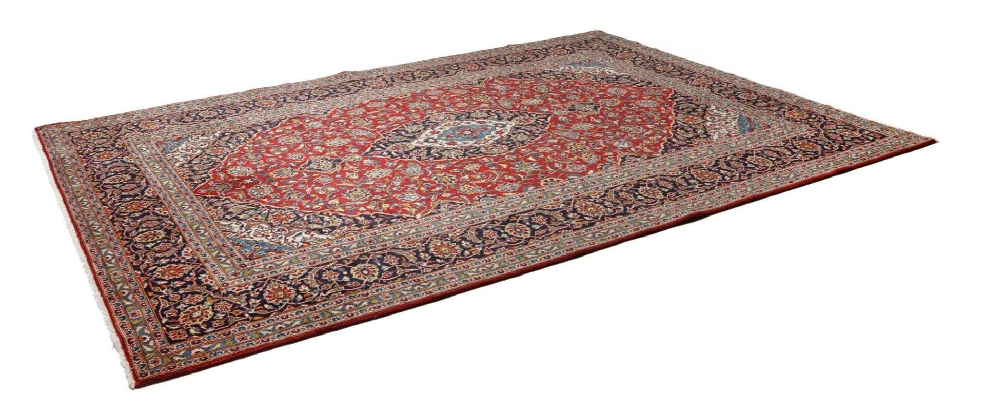 Kashan Teppich 253 x 338cm - Handgeknüpft, Perserteppich, Wolle