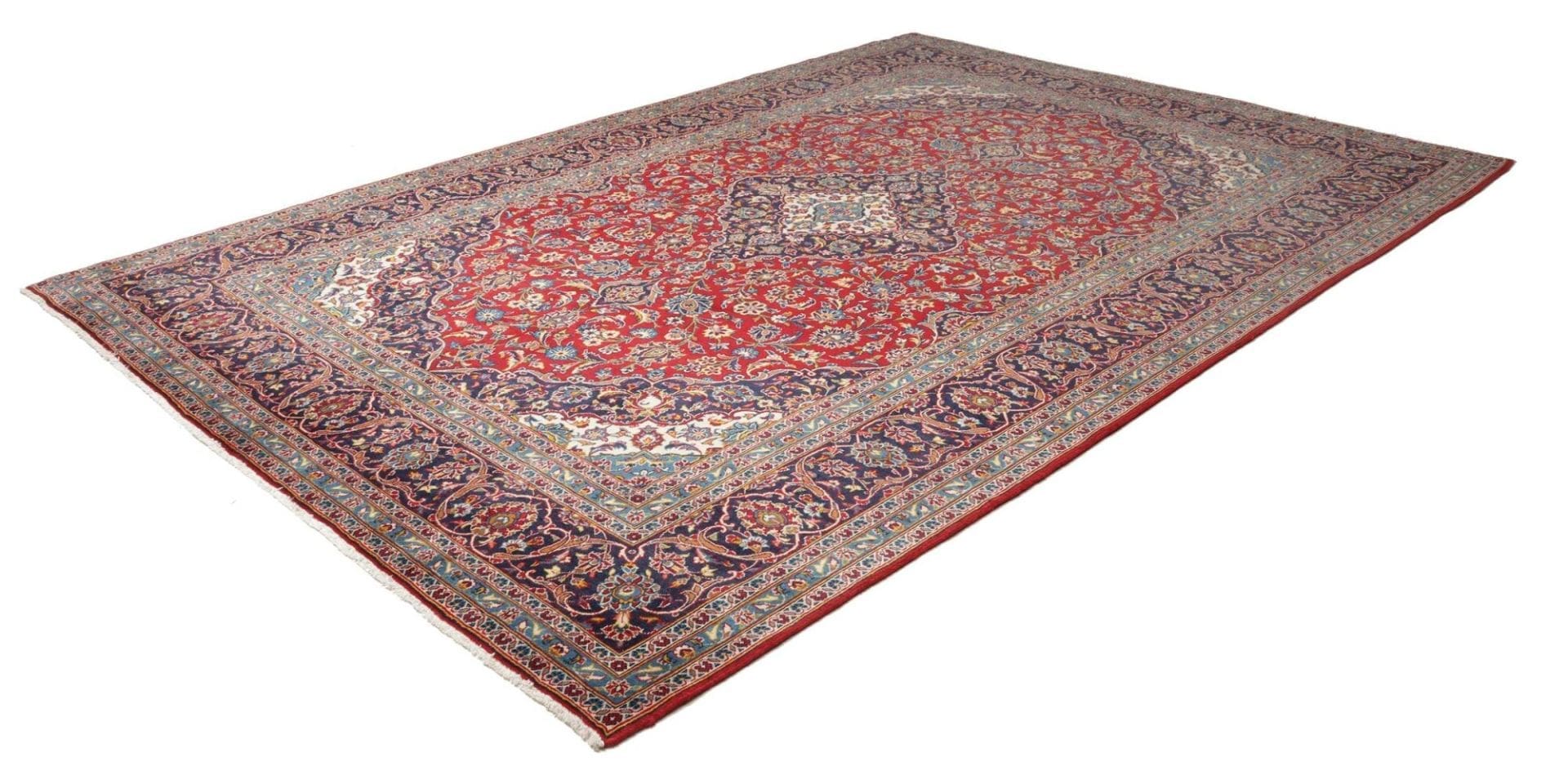 Kashan Teppich 253 x 357 cm - Handgeknüpft, Perserteppich, Wolle