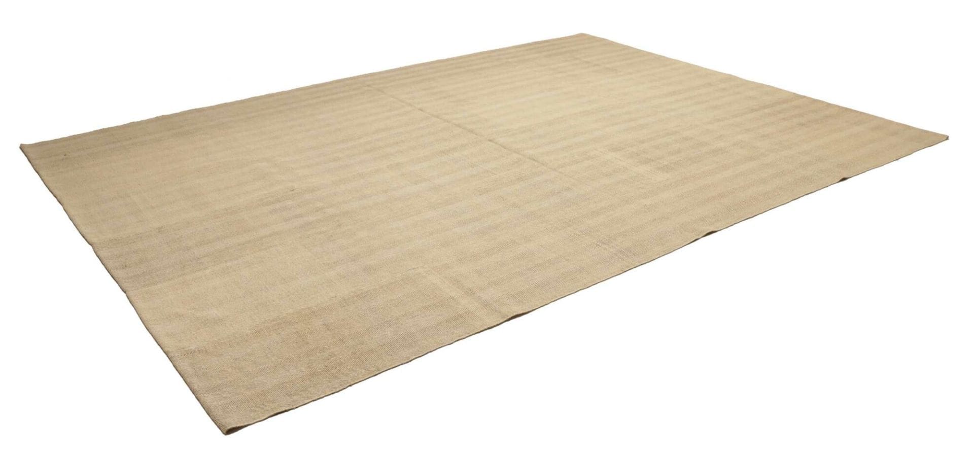 Kelim Teppich 252 x 343 cm, handgewebt, rustikales Flair, warm