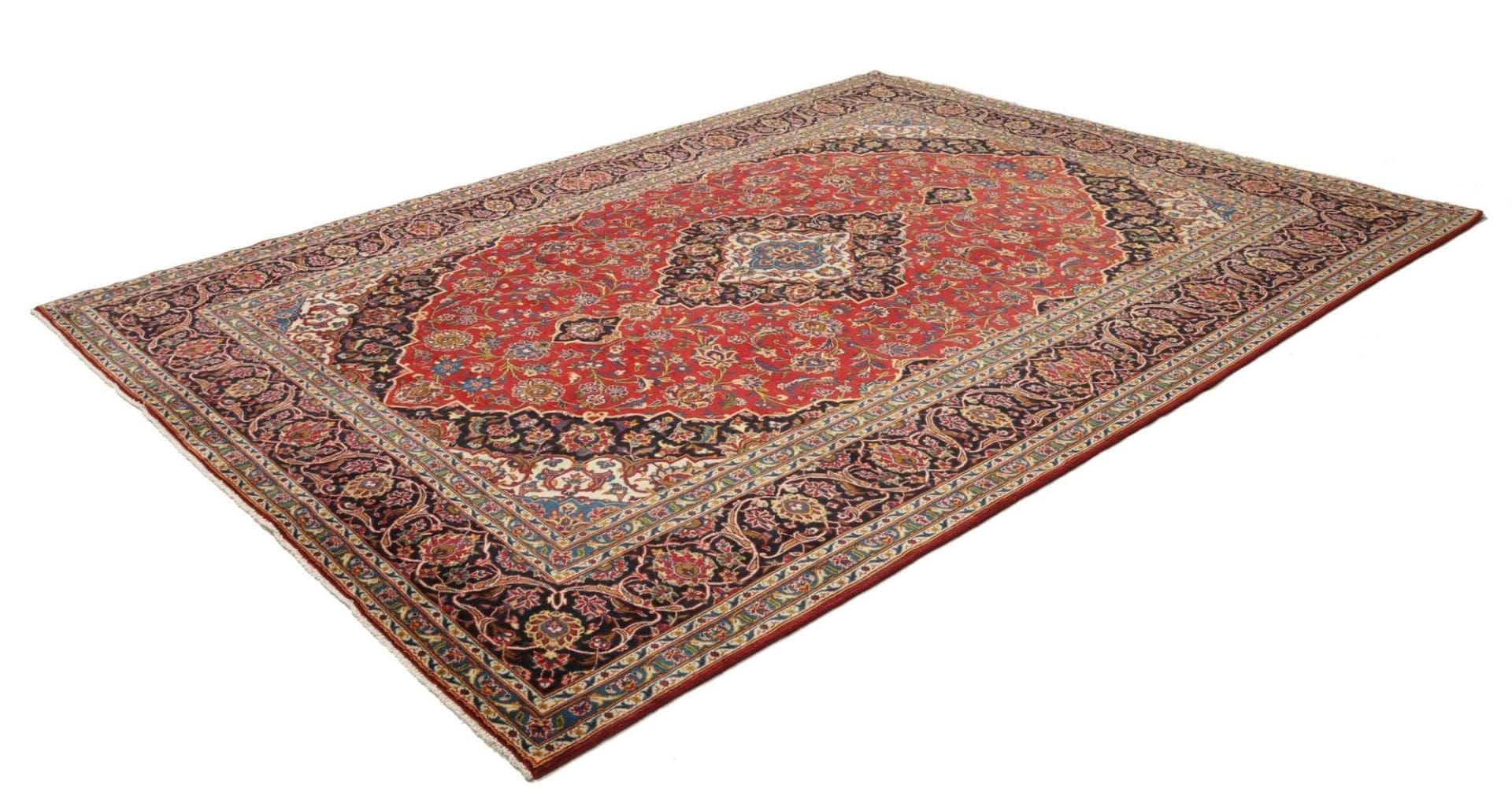 Kashan Teppich 253 x 332 cm, handgeknüpft, Perserteppich, Schurwolle