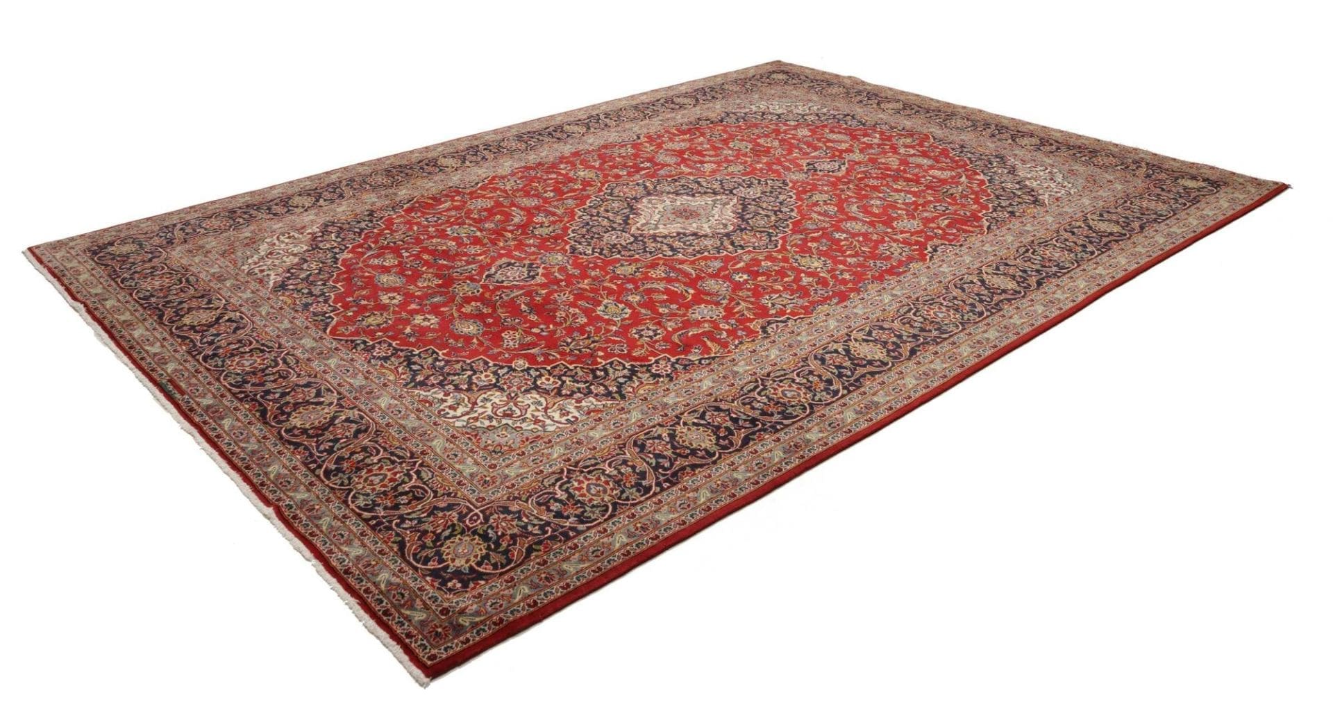 Kashan Teppich 260 x 357cm – Handgeknüpft aus Schurwolle, Perserteppich