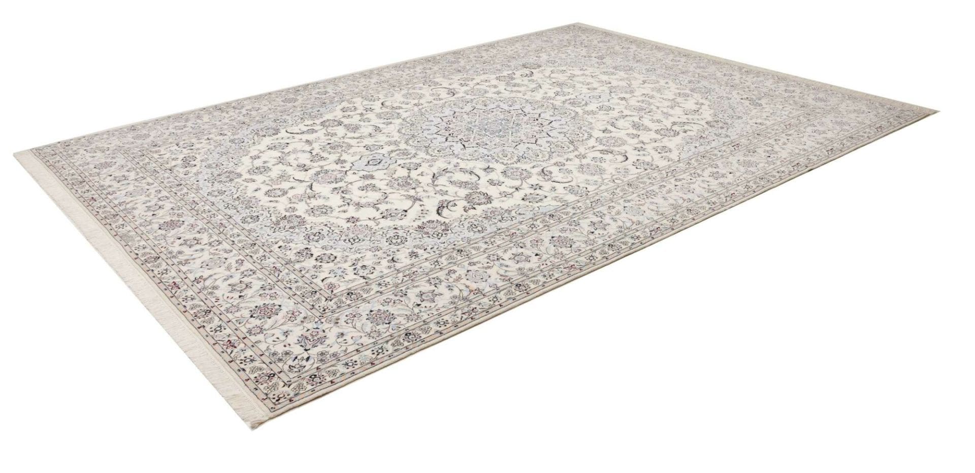 (Verkauft) Exklusiver Nain Teppich 255 x 358cm, florale Muster, handgeknüpft