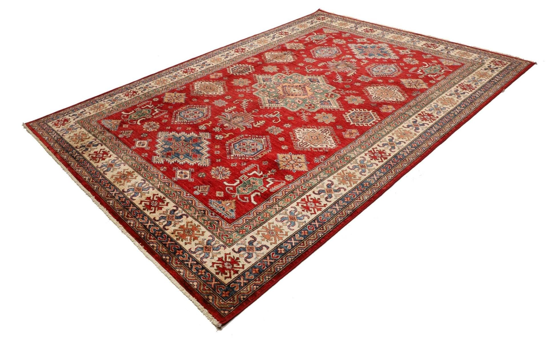 Kazak Teppich 212 x 290cm – Handgeknüpft, Schurwolle, Orientteppich