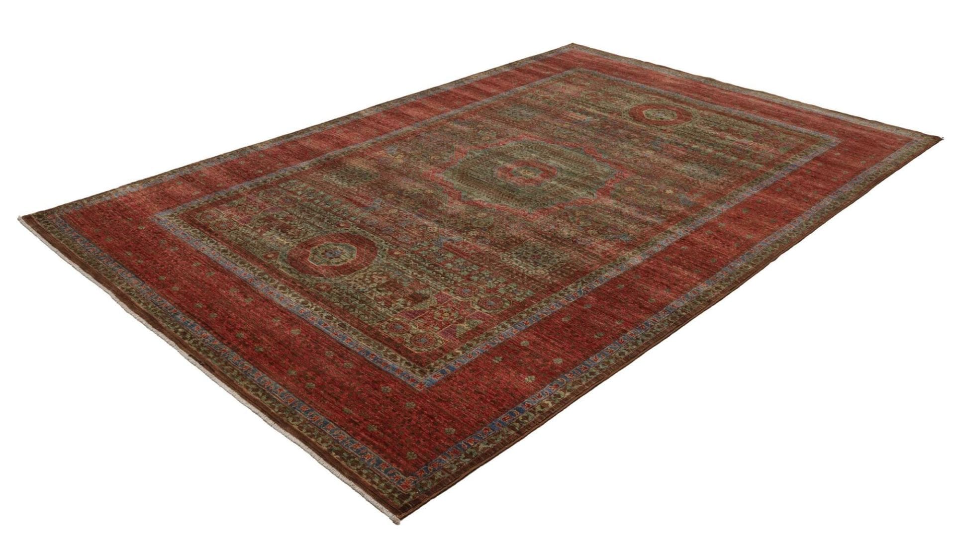 Mamluk Orientteppich 203 x 299 cm aus Schurwolle, handgeknüpft