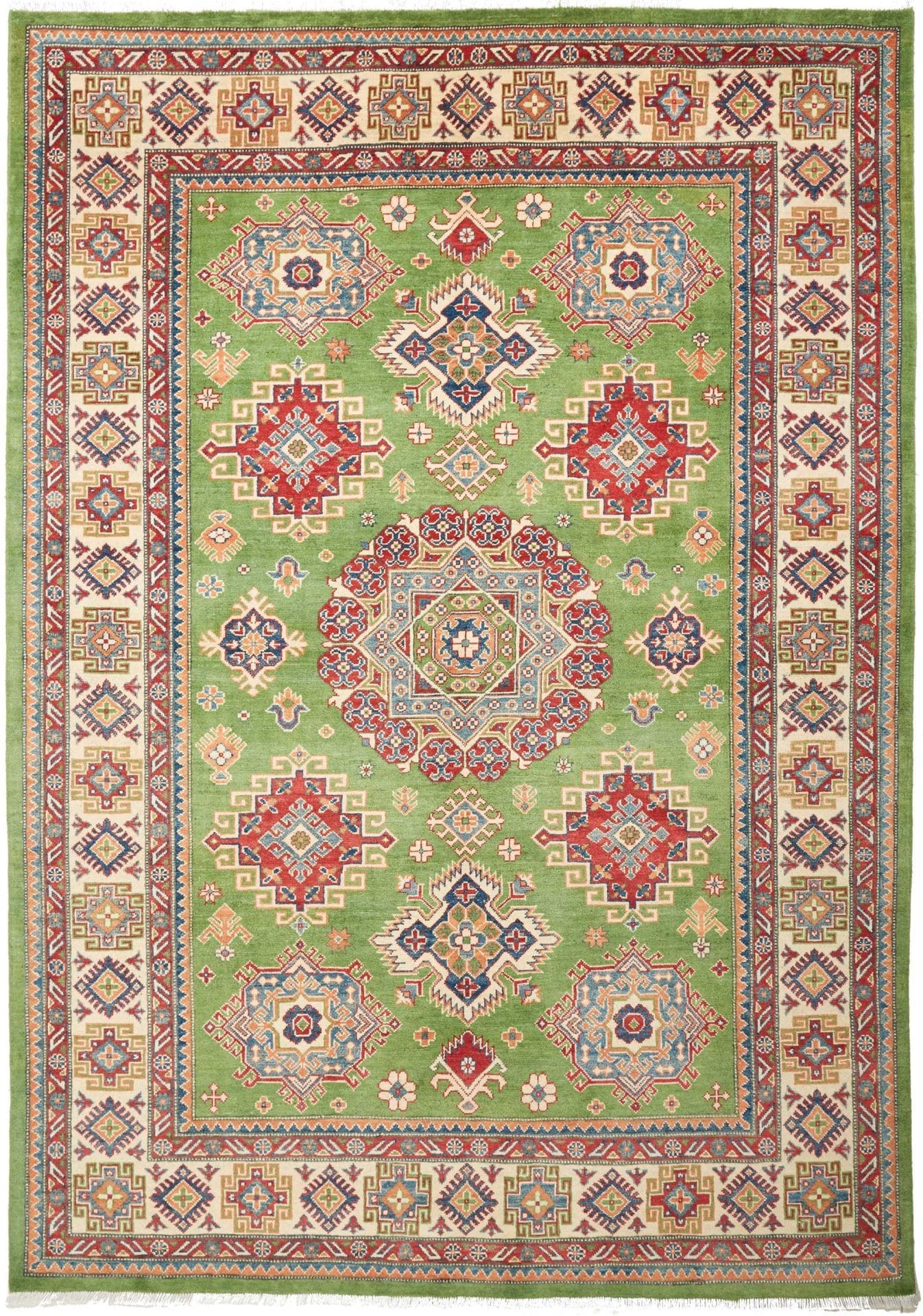 Kazak Teppich 205 x 285 cm, handgeknüpft, Schurwolle, Orientteppich