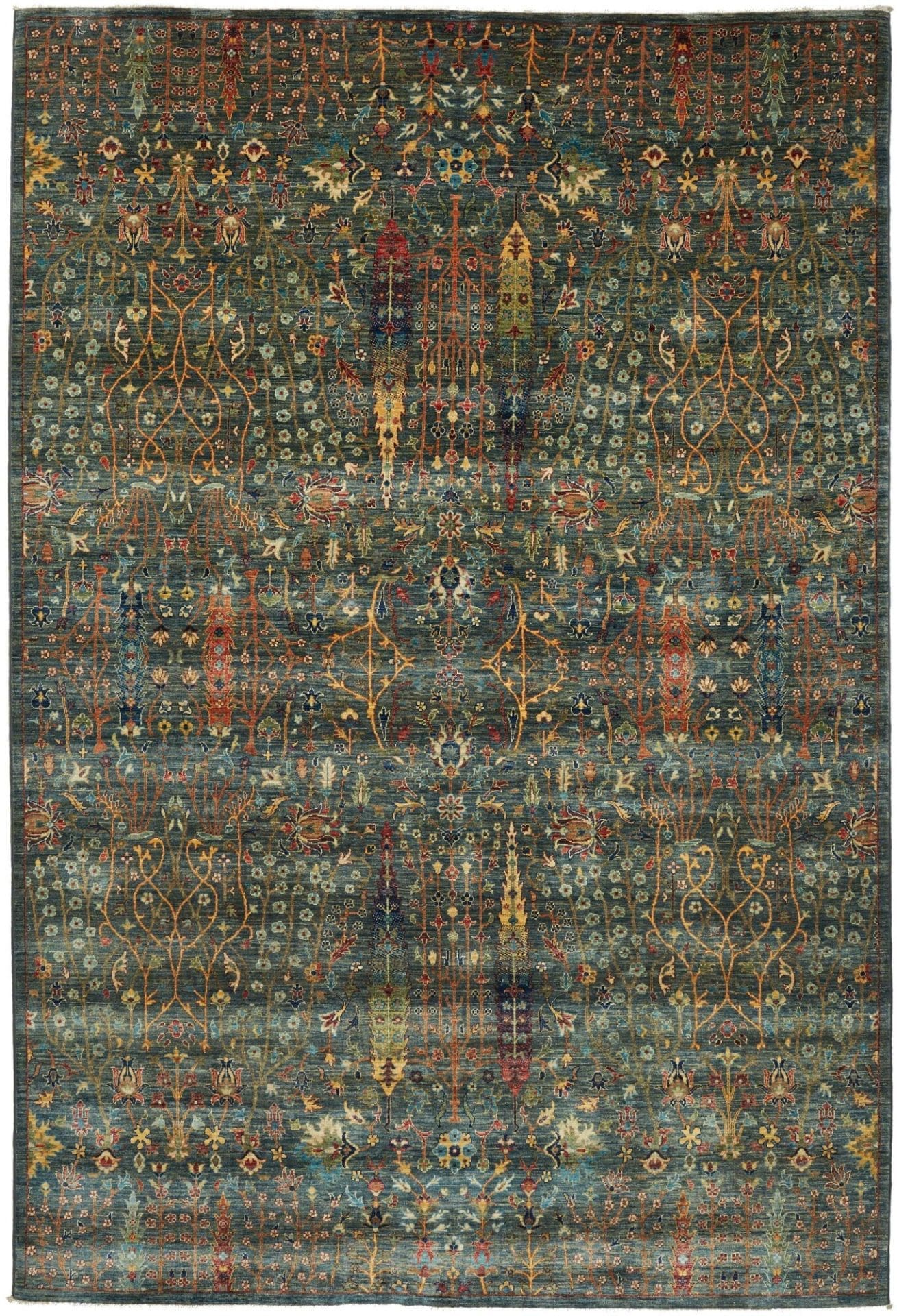 Samarkand Orientteppich 205 x 297 cm, handgeknüpft, Schurwolle
