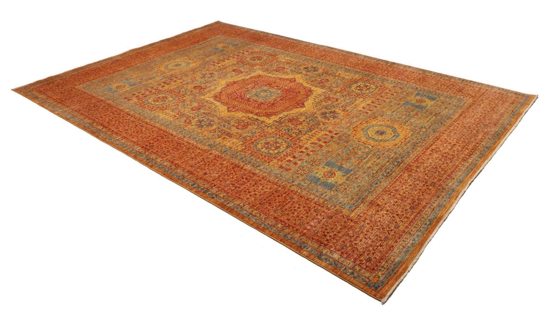 Mamluk Orientteppich 214 x 300 cm aus Schurwolle, handgeknüpft