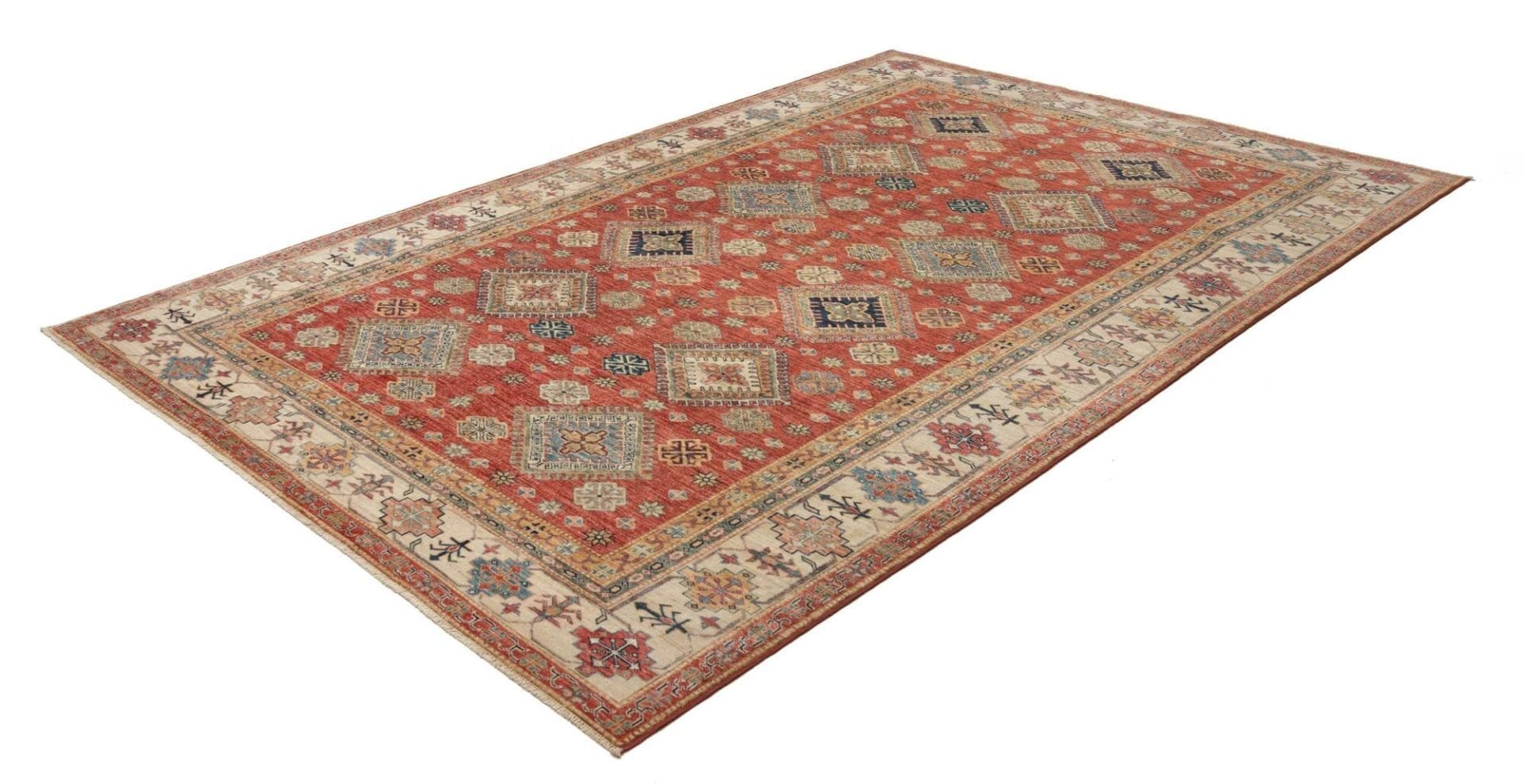 Kazak Orientteppich 201 x 298 cm, Schurwolle, handgeknüpft