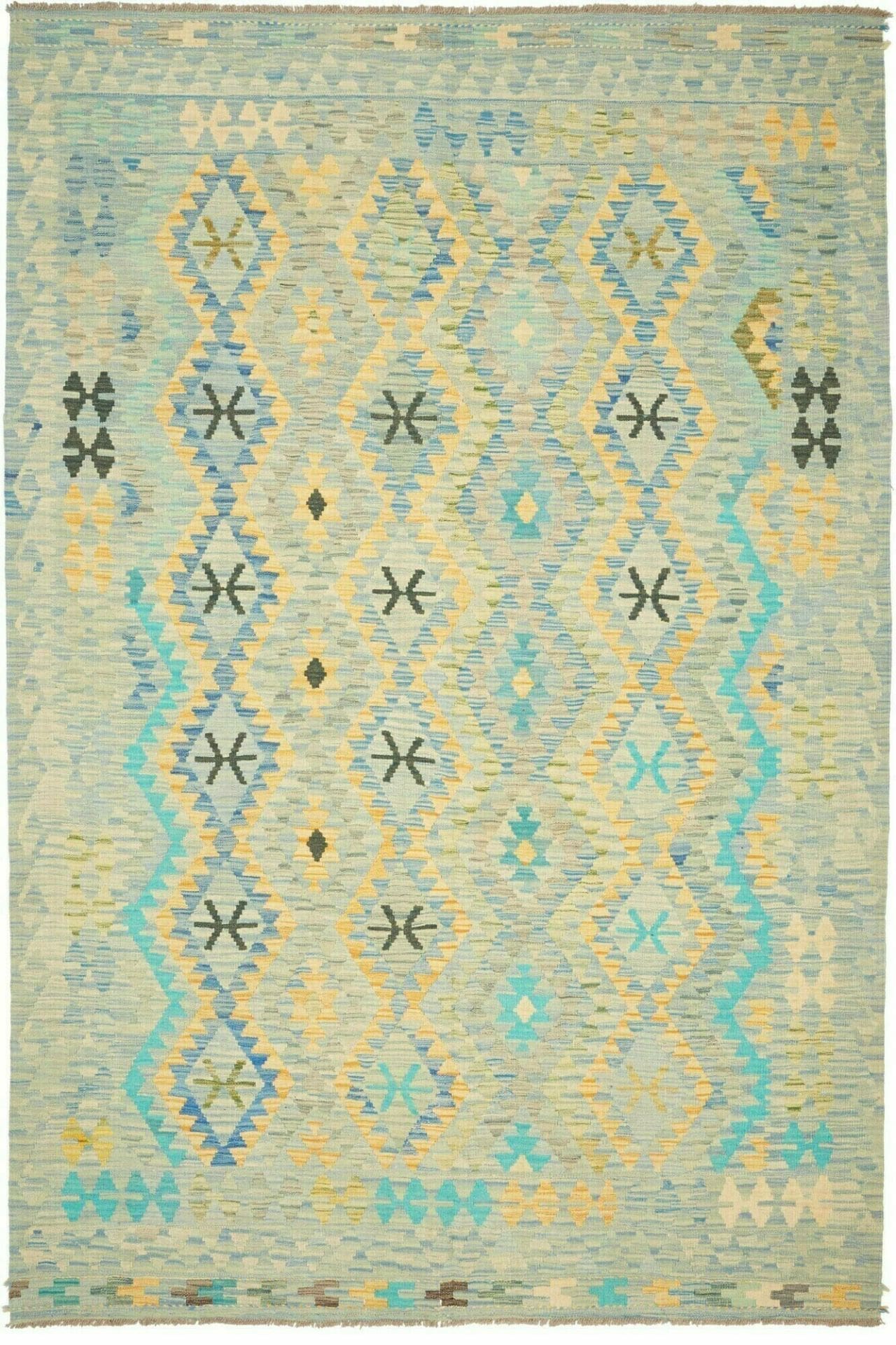 Kelim Teppich 202 x 307 cm - Handgewebt, rustikales Flair