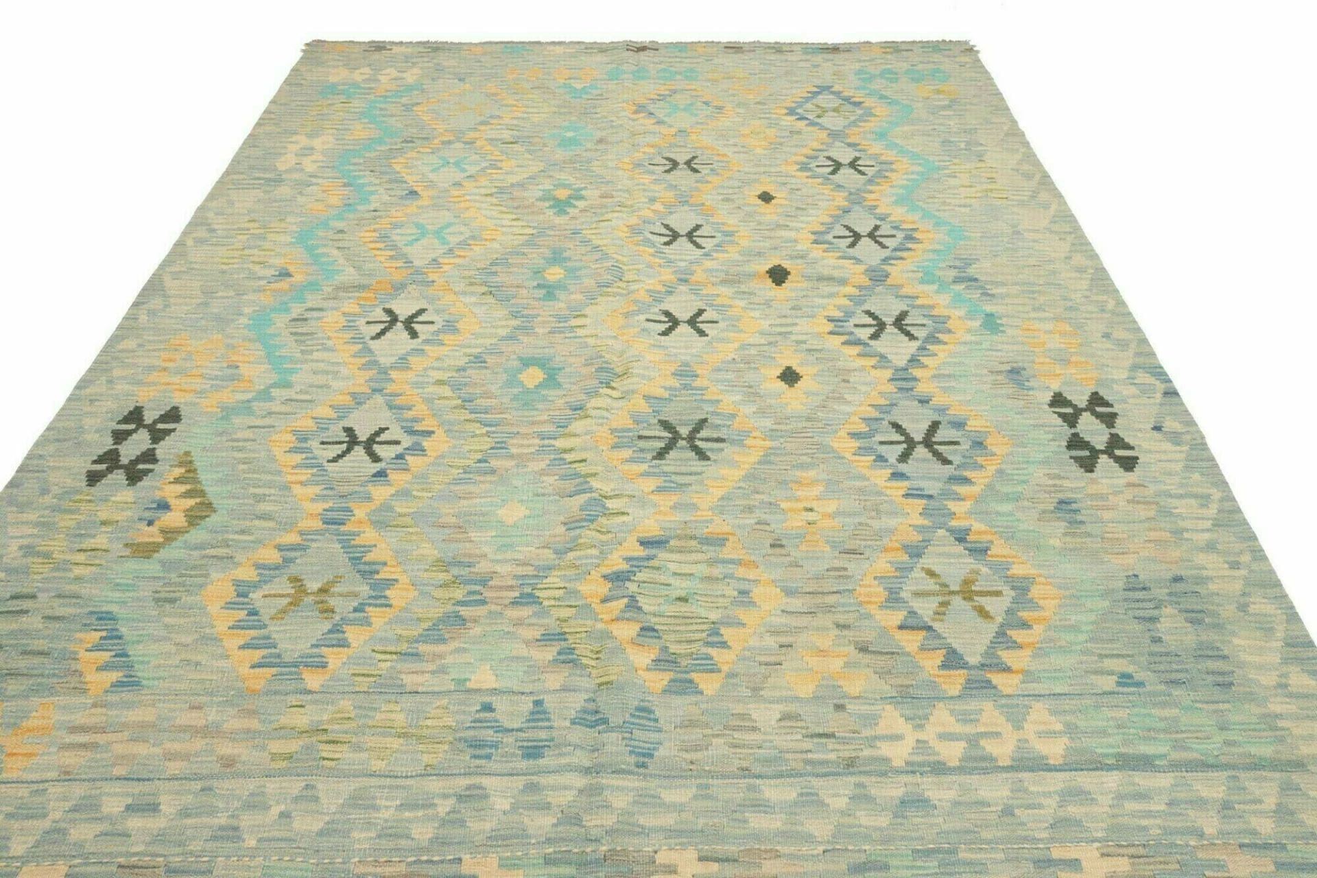 Kelim Teppich 202 x 307 cm - Handgewebt, rustikales Flair