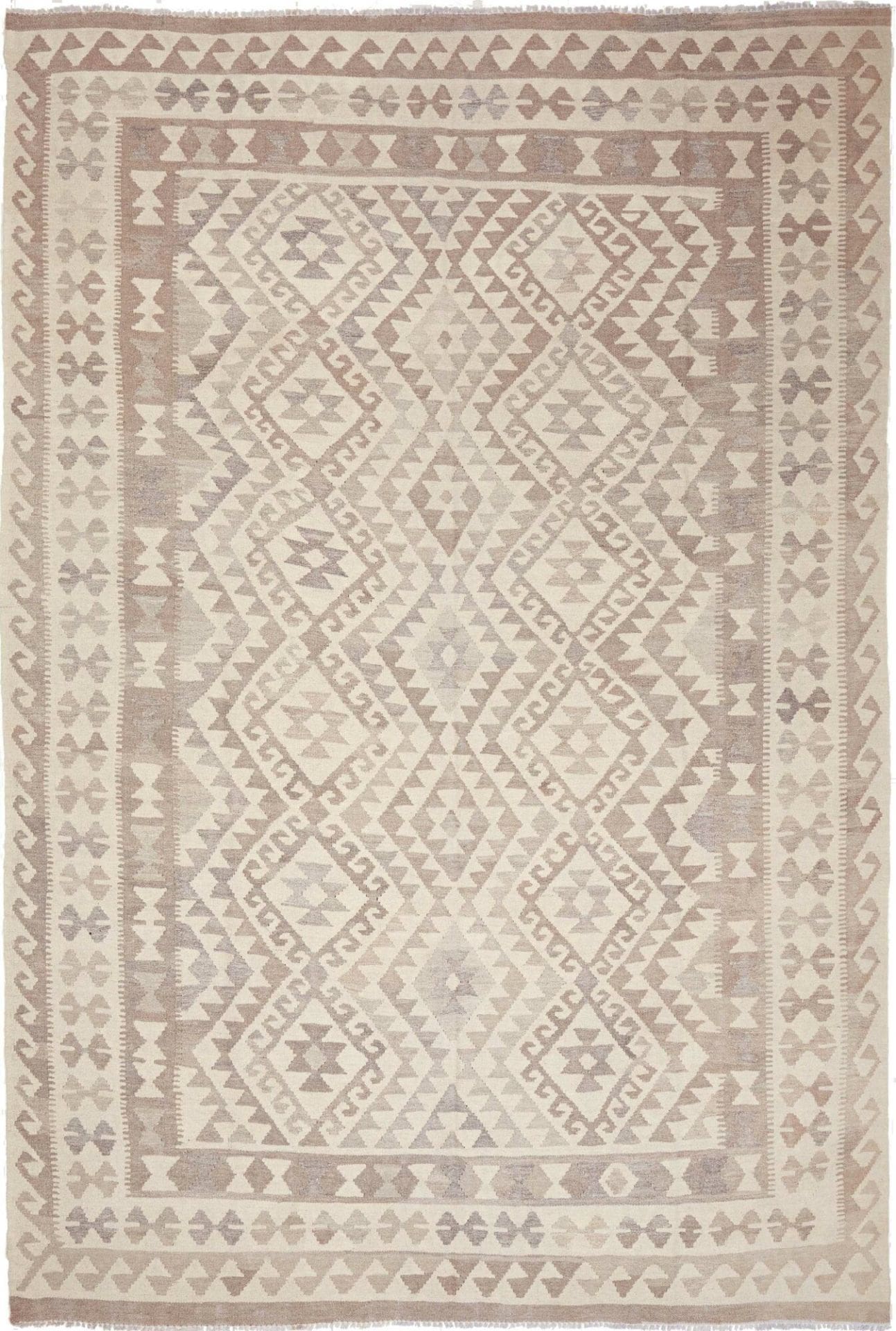 Orientteppich 200 x 291cm aus Schurwolle, handgewebt, Kelim