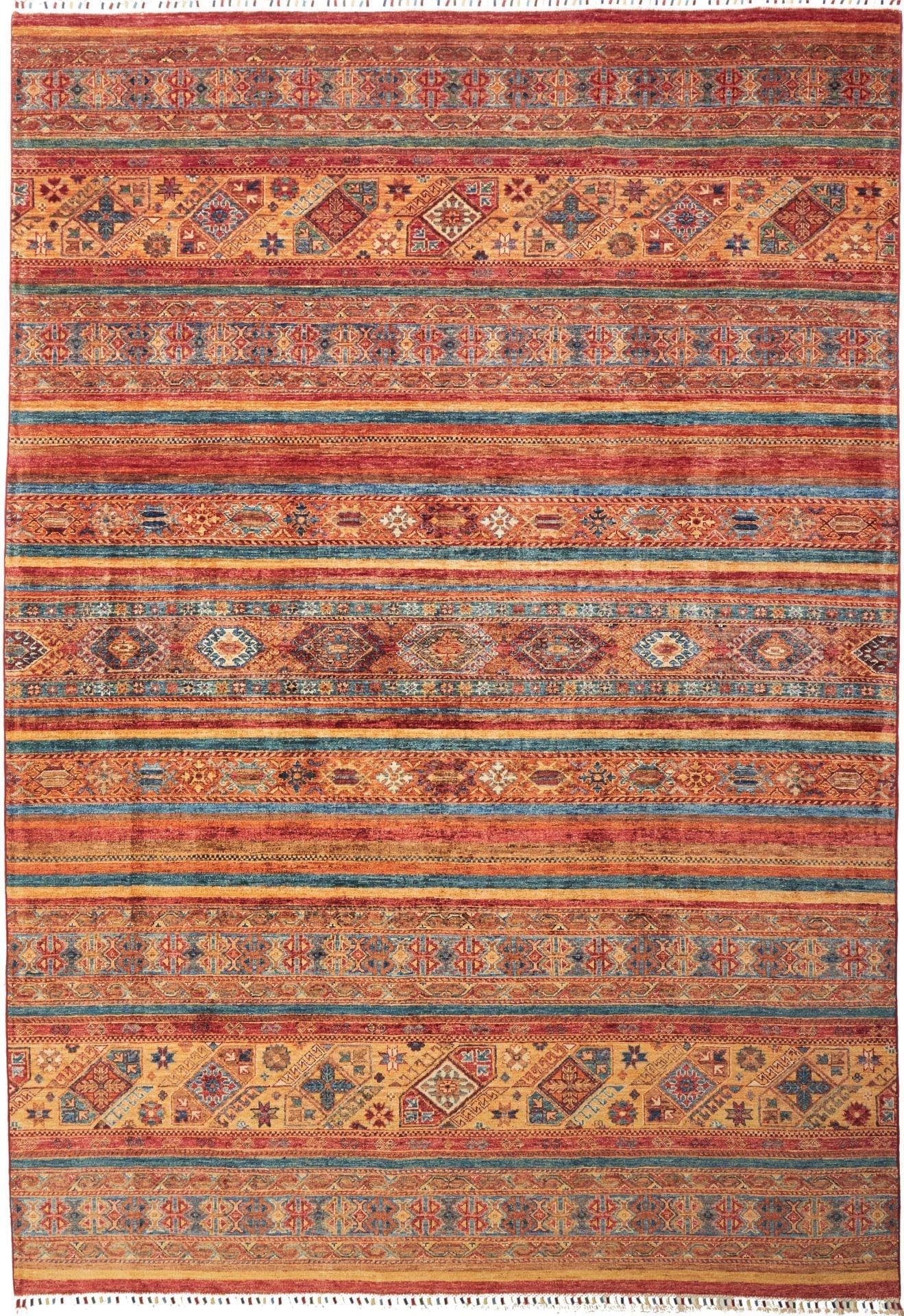 (Verkauft) Samarkand Orientteppich 208 x 304 cm, handgeknüpft, Wolle