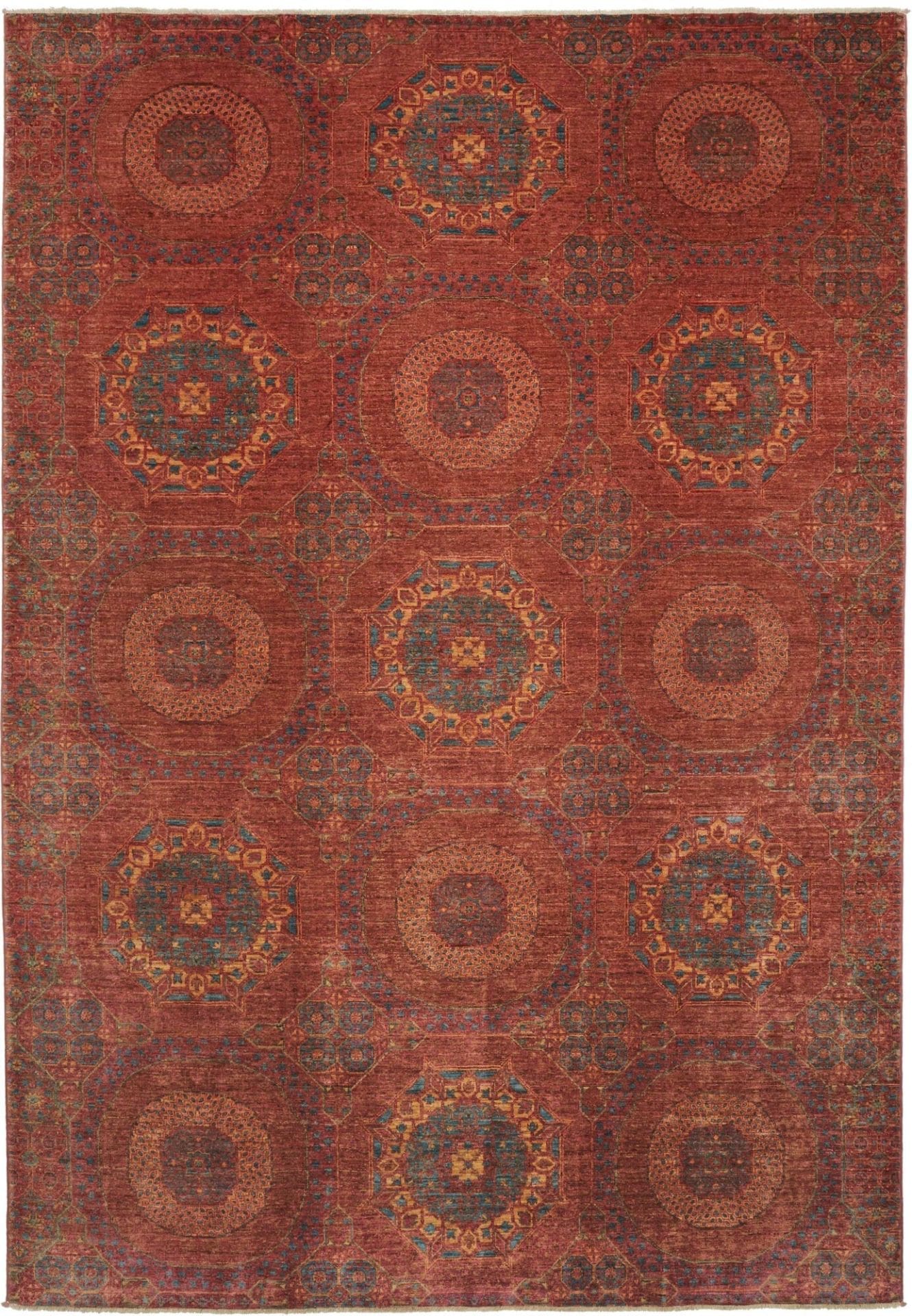 Mamluk Orientteppich 206 x 292cm – handgeknüpft, Seide, Wolle