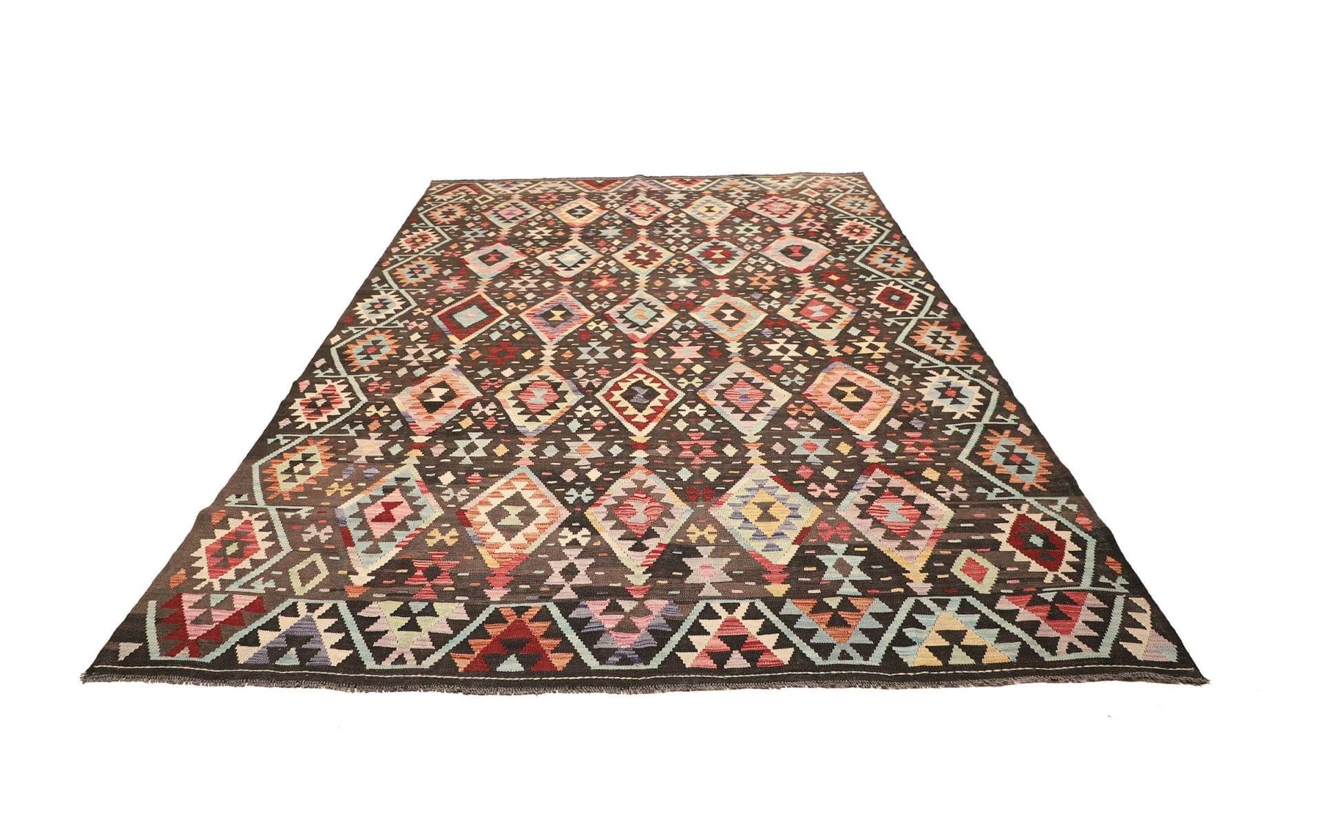 Kelim Teppich 207 x 295 cm aus Schurwolle, handgewebt