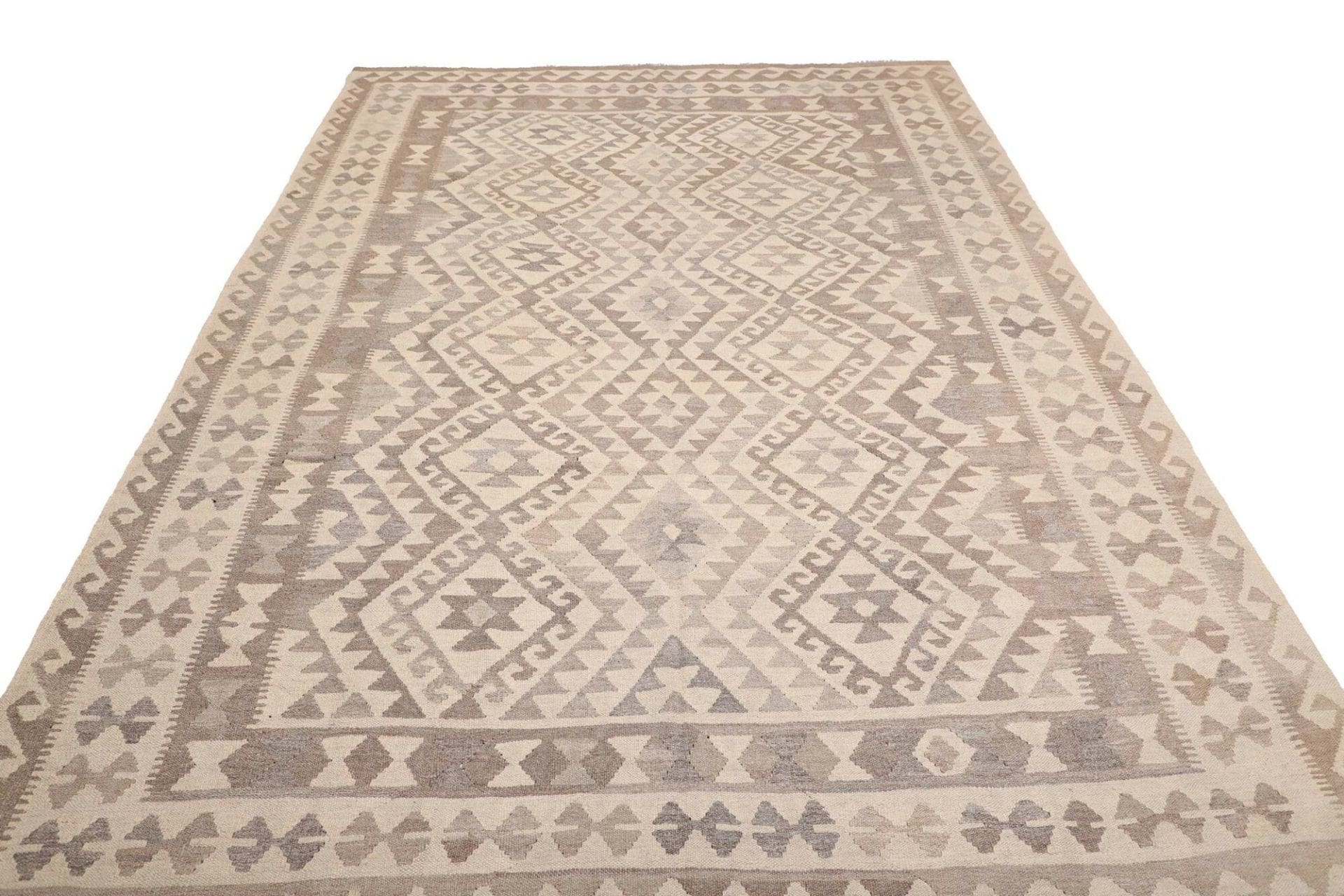 Orientteppich 200 x 291cm aus Schurwolle, handgewebt, Kelim