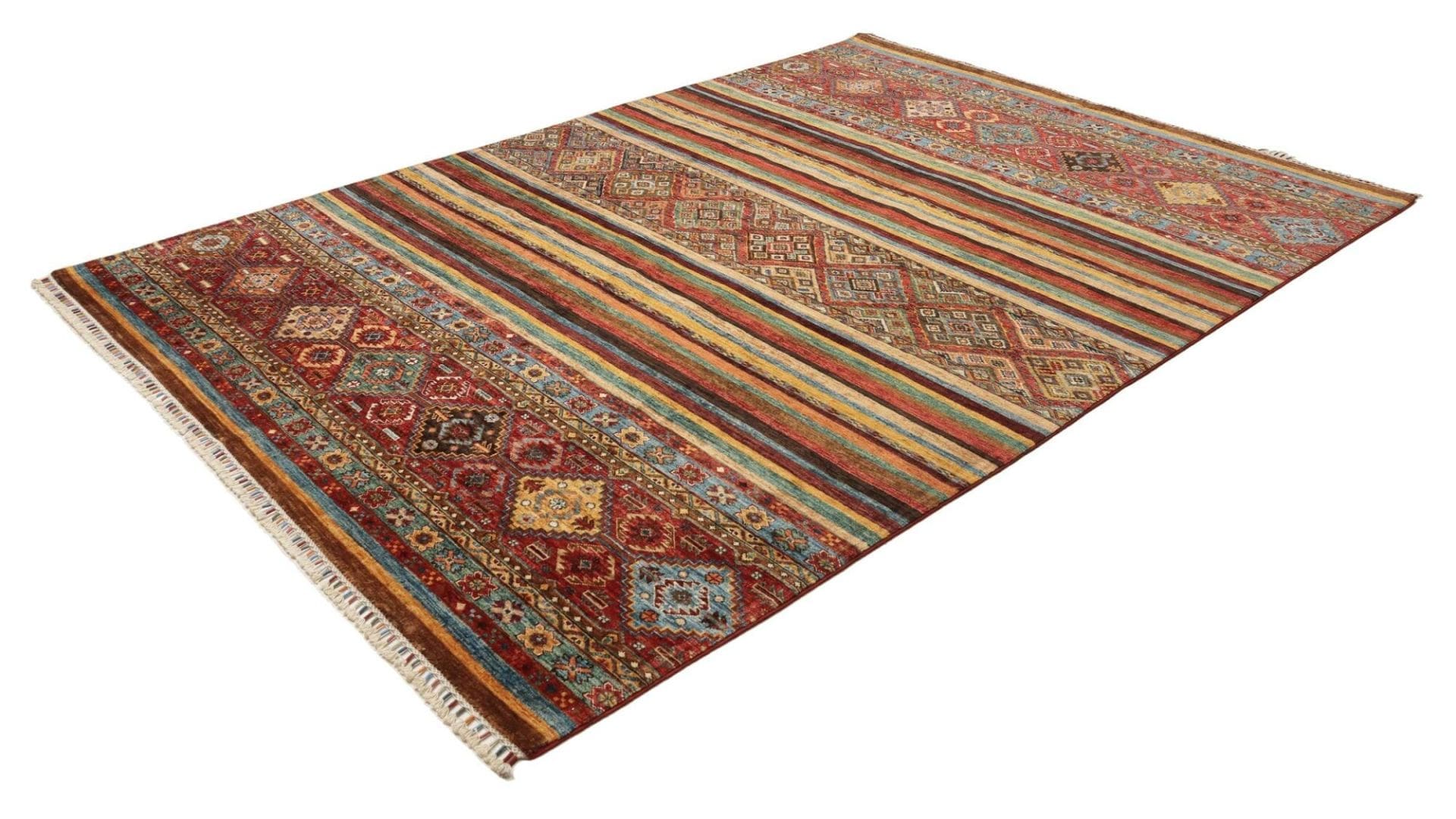 Samarkand Orientteppich 214 x 289 cm, handgeknüpft, Wolle