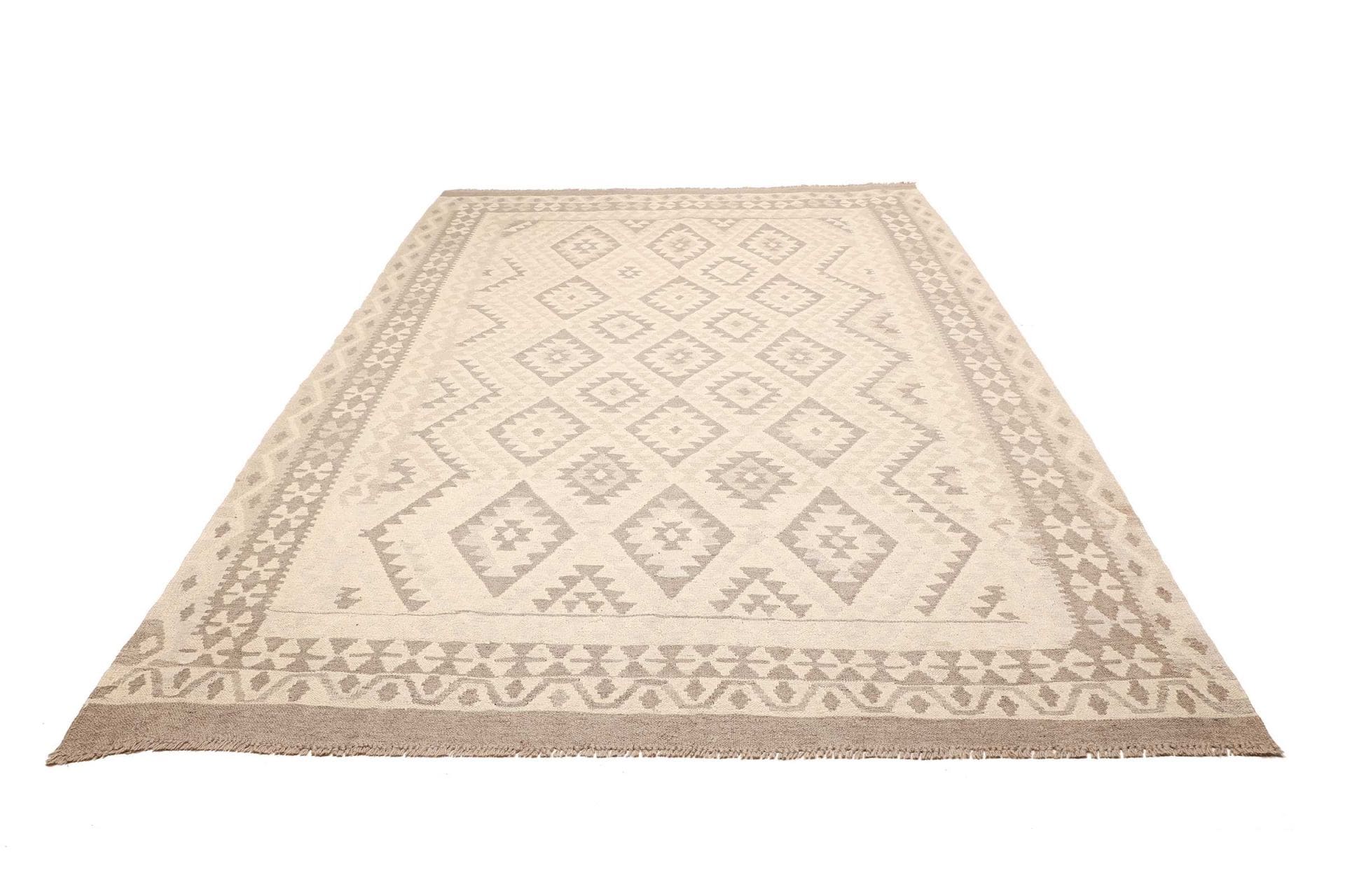 Kelim Teppich 216 x 289 cm, rustikal, handgewebt, Orientteppich