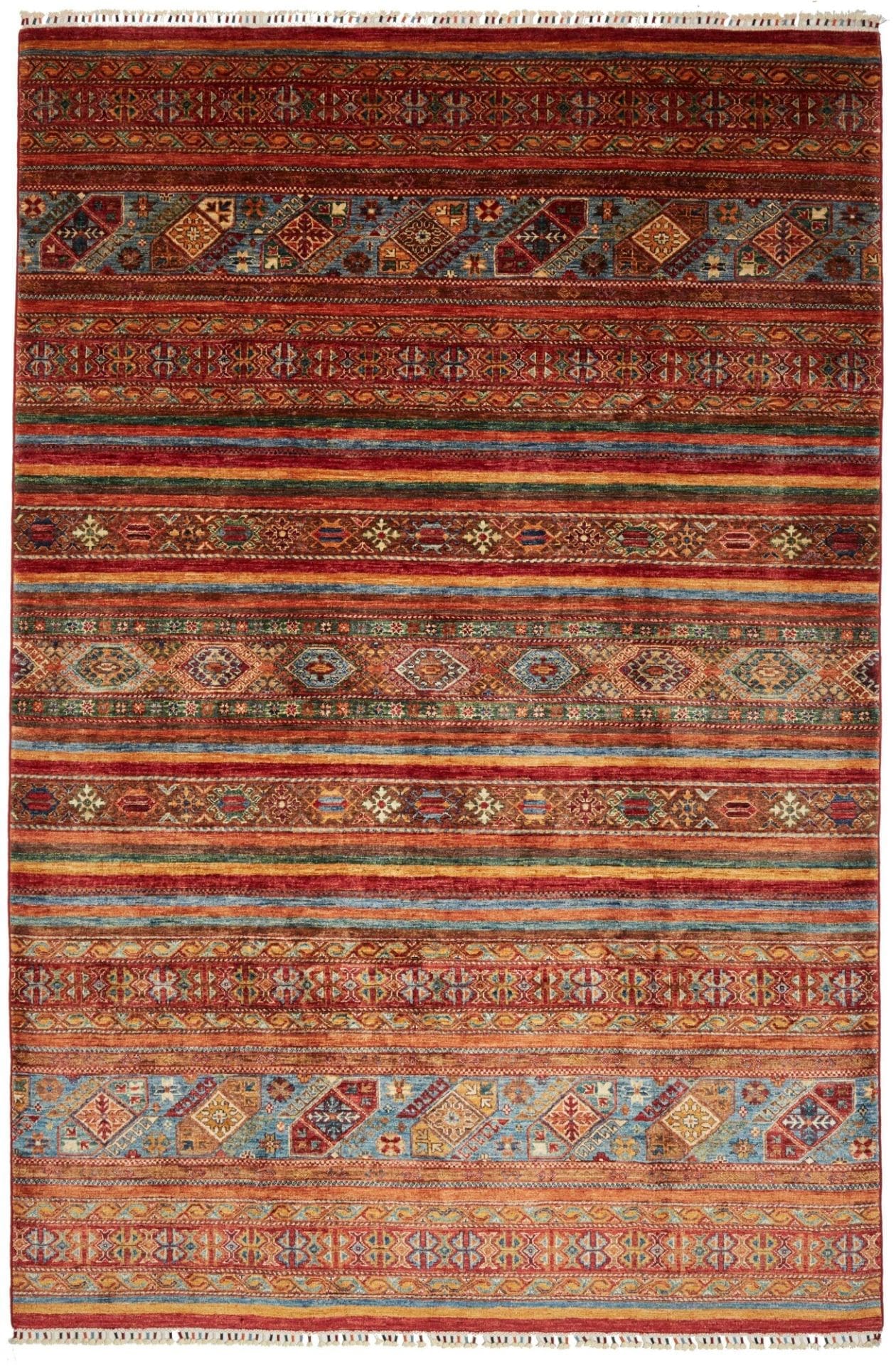 (Verkauft) Orientteppich Samarkand 205 x 309 cm, handgeknüpft, Schurwolle