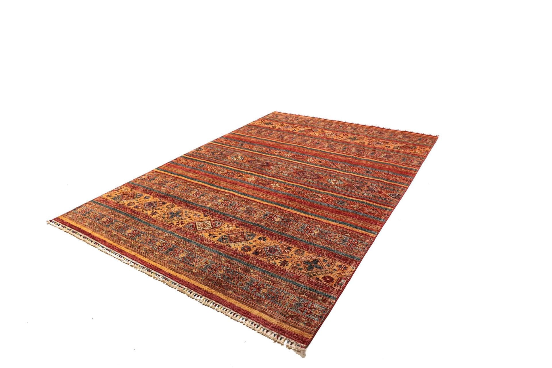 (Verkauft) Samarkand Orientteppich 208 x 304 cm, handgeknüpft, Wolle