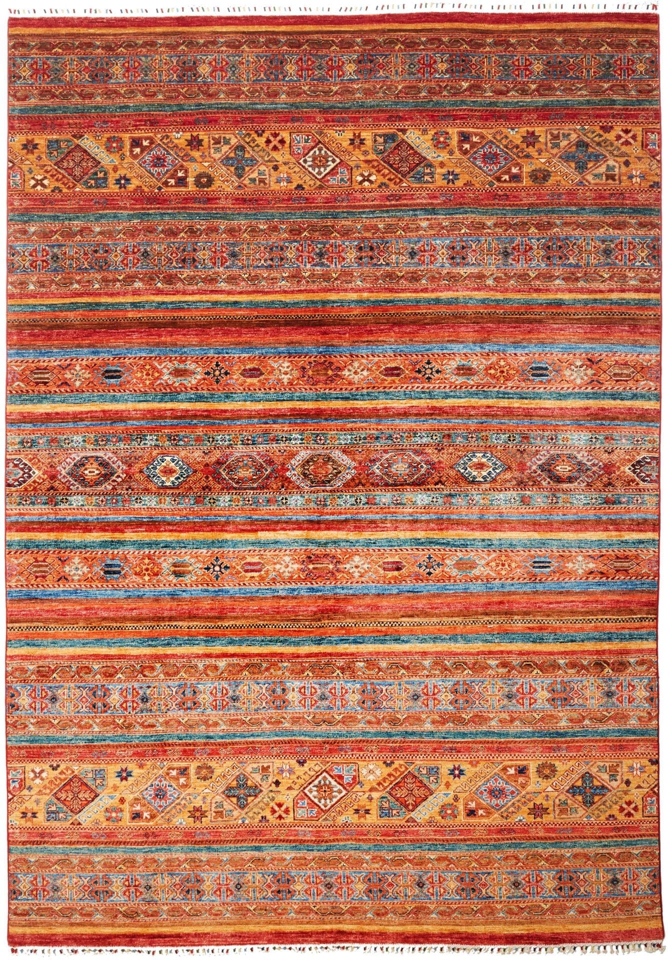 Orientteppich Samarkand 211 x 298cm, handgeknüpft, Wolle, modern