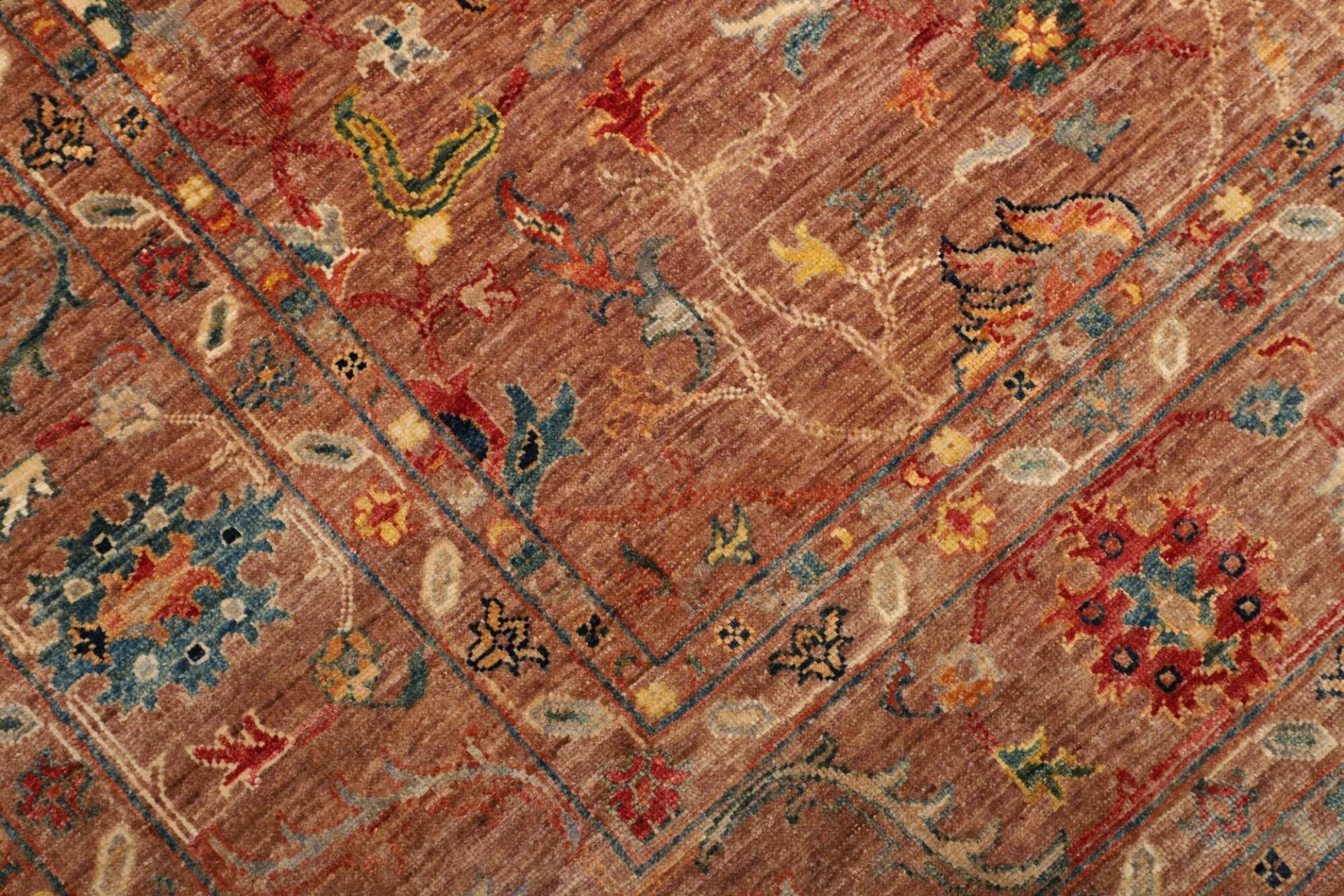 Ziegler Teppich 206 x 305 cm aus Schurwolle, handgeknüpft
