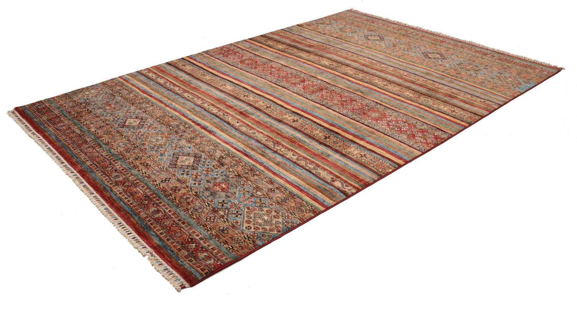 Orientteppich Samarkand 208 x 302 cm, handgeknüpft, Schurwolle