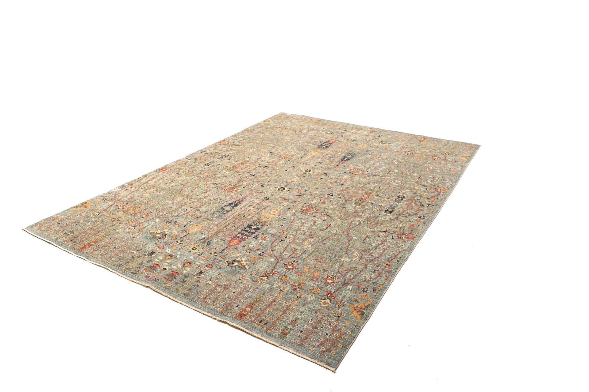 Samarkand Orientteppich 209 x 292 cm, handgeknüpft, Schurwolle