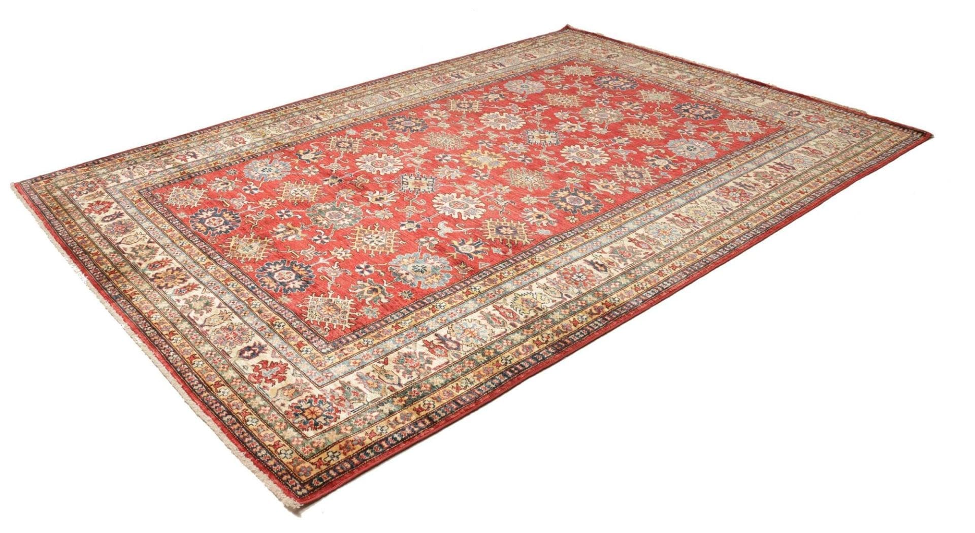 Kazak Orientteppich 215 x 299 cm – handgeknüpft, Wolle, geometrisch