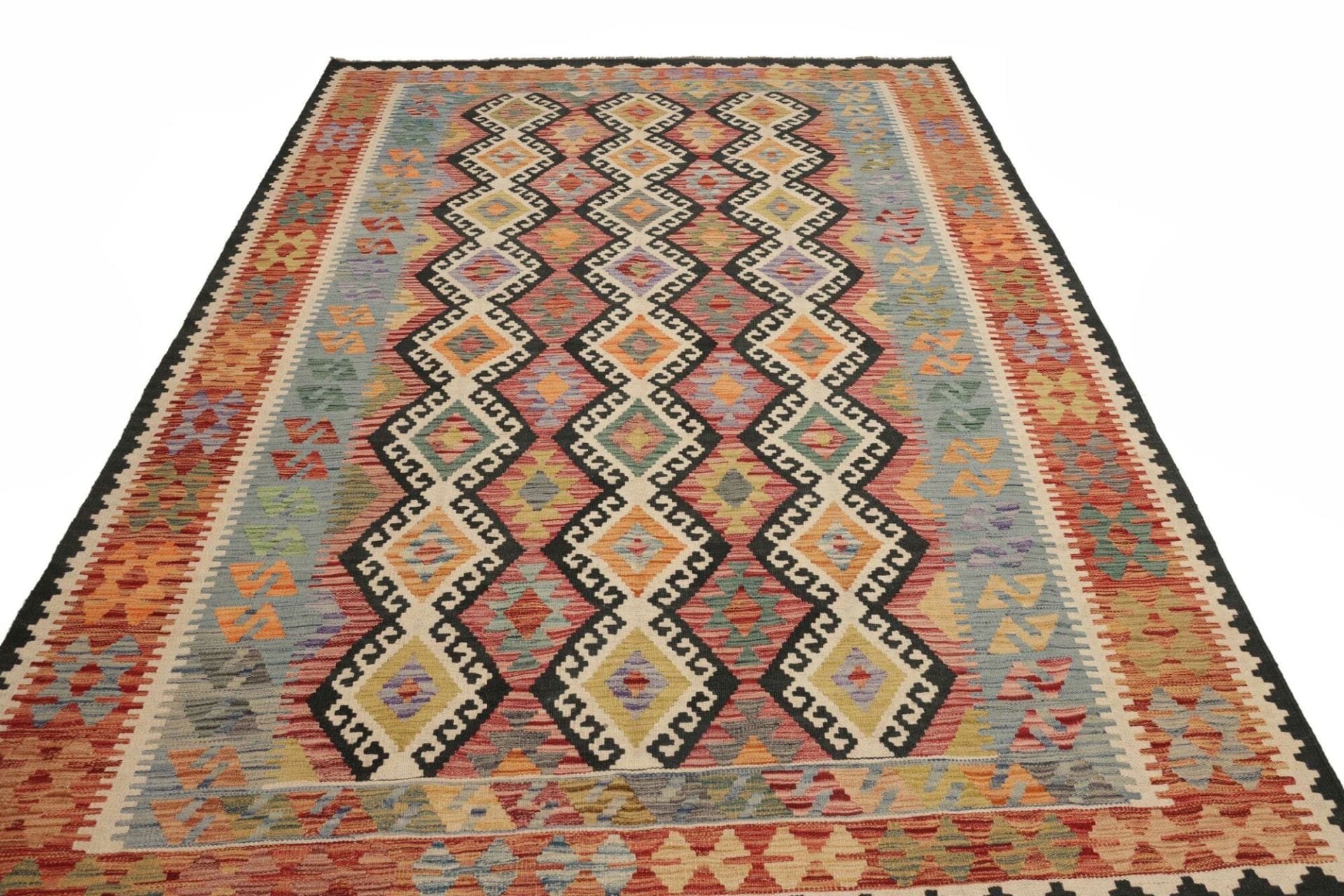 Kelim Teppich 207 x 302 cm – Handgewebt aus Schurwolle, Orientteppich
