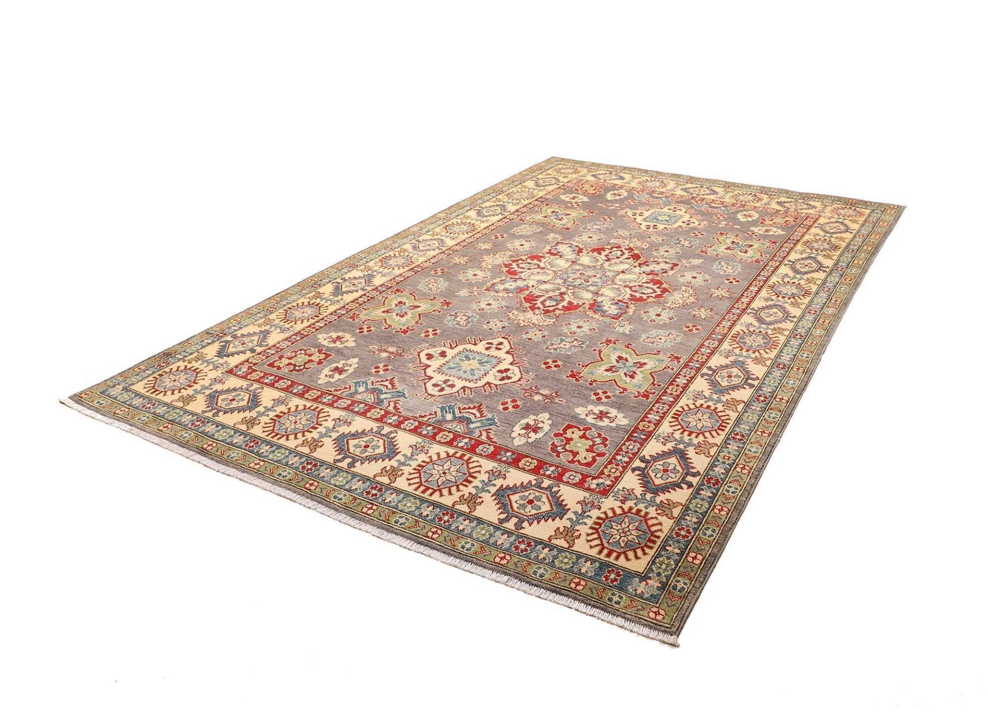 Kazak Teppich 203 x 305cm, geometrisch, handgeknüpft, Orientteppich