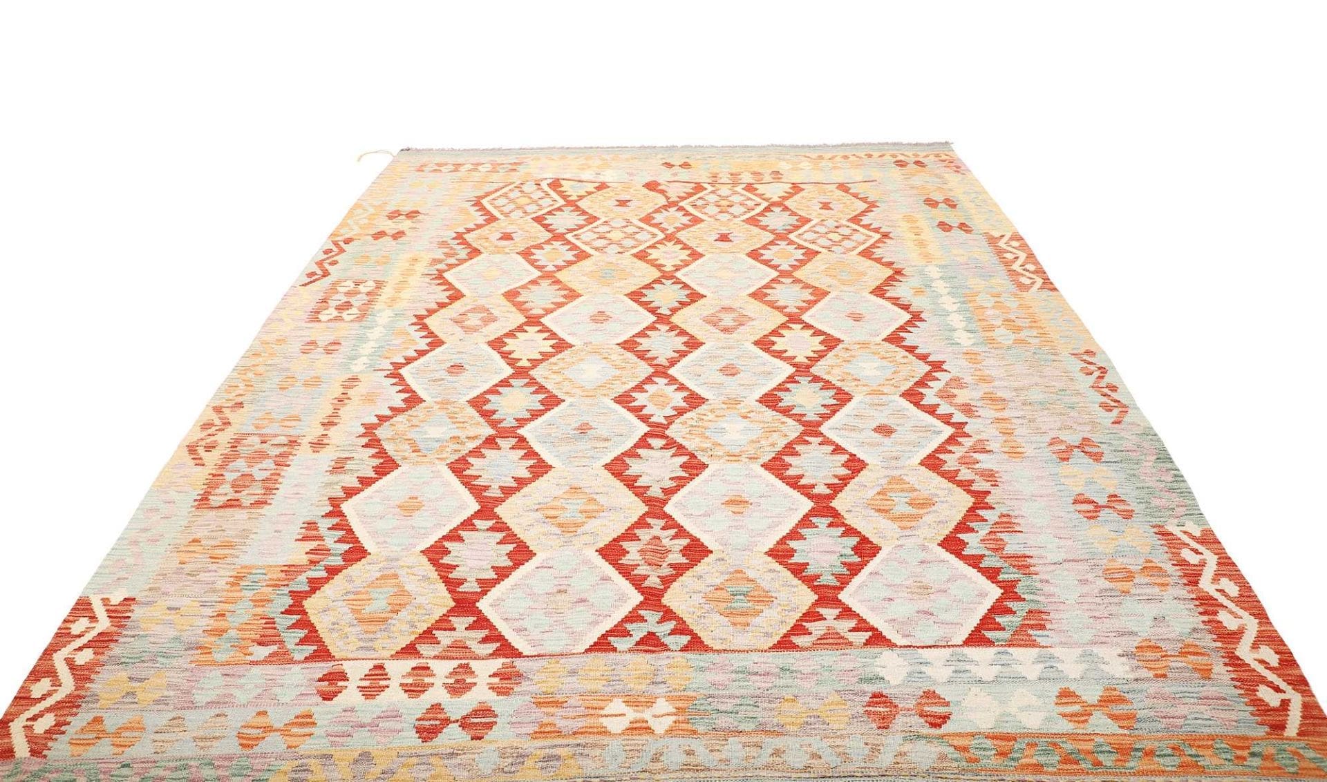 Afghanischer Kelim Teppich 209 x 290 cm - Handgewebt, geometrisch