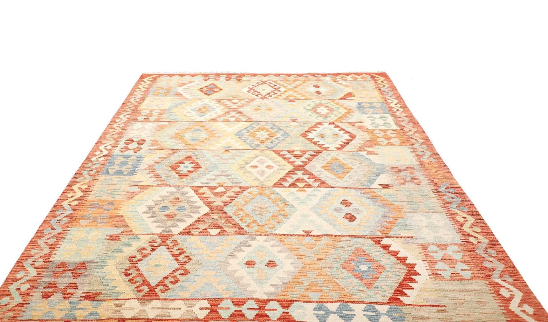 Orientteppich Kelim 200 x 290 cm, handgewebt, afghanisches Design