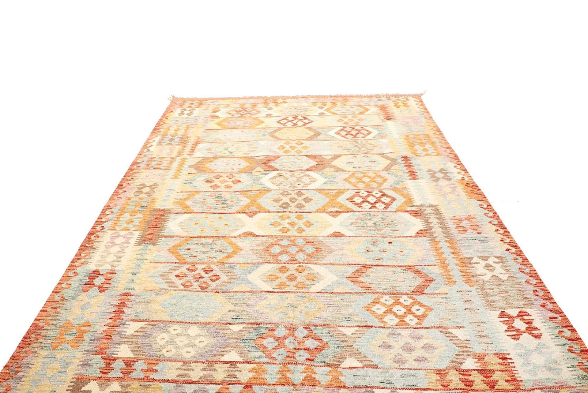 Afghanischer Kelim 200 x 293cm aus Schurwolle, handgewebt