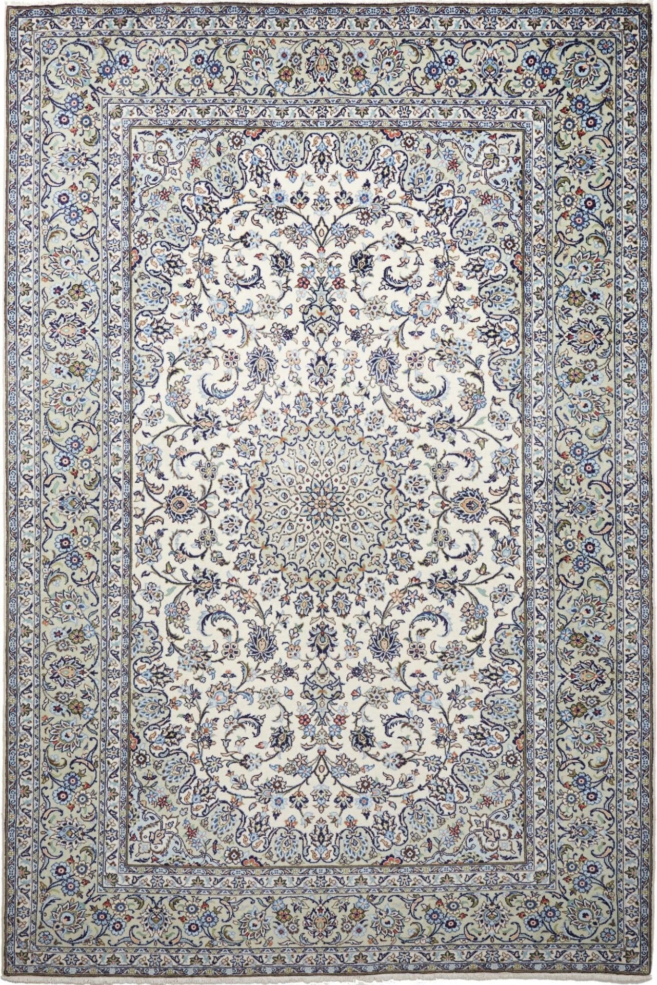 Kashan Teppich 199 x 297cm, handgeknüpft, Perserteppich, Wolle