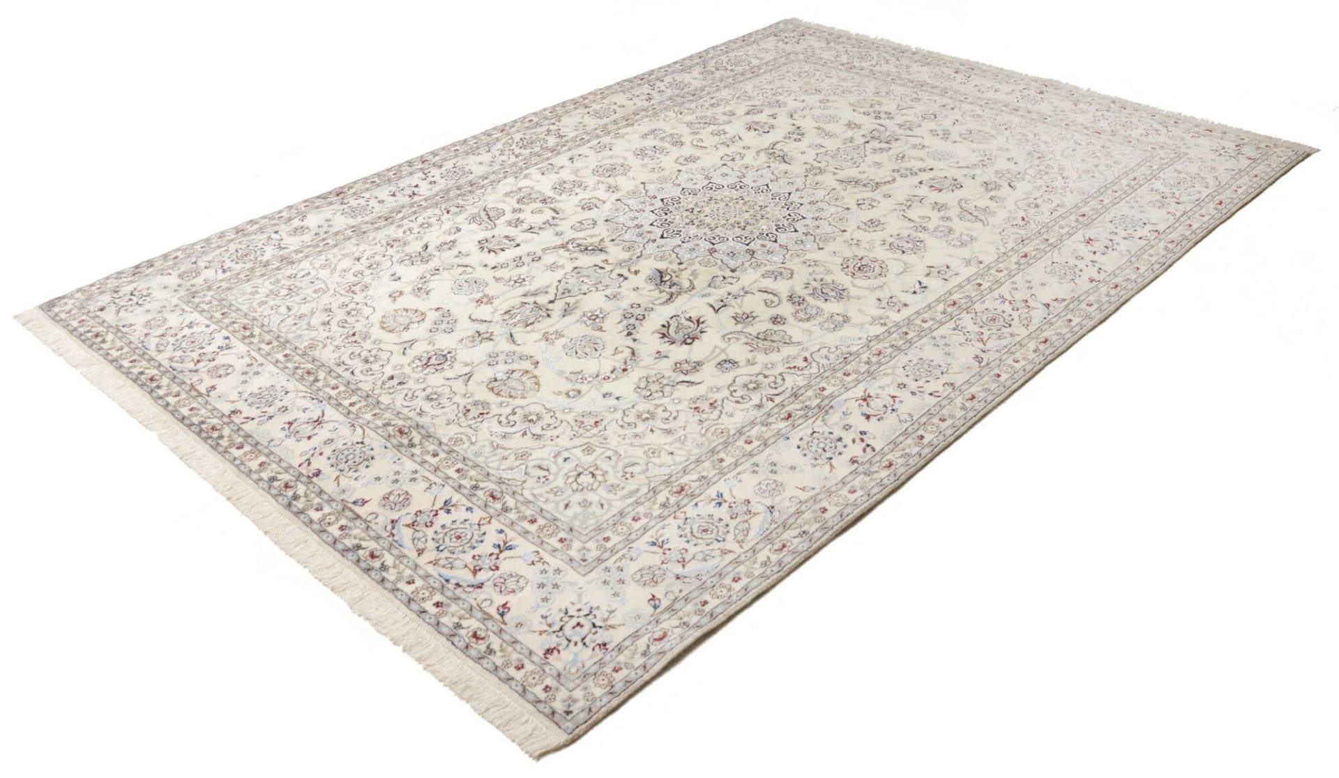 Nain Teppich 6La 203 x 295 cm, florales Muster, handgeknüpft