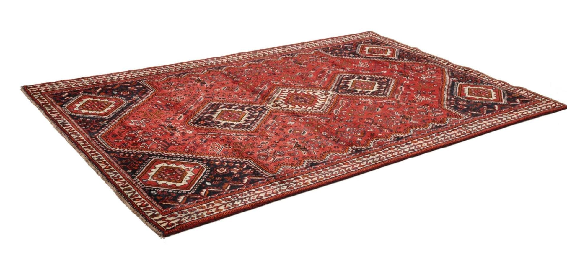 Shiraz Teppich 186 x 285 cm - Handgeknüpft, Wolle auf Wolle