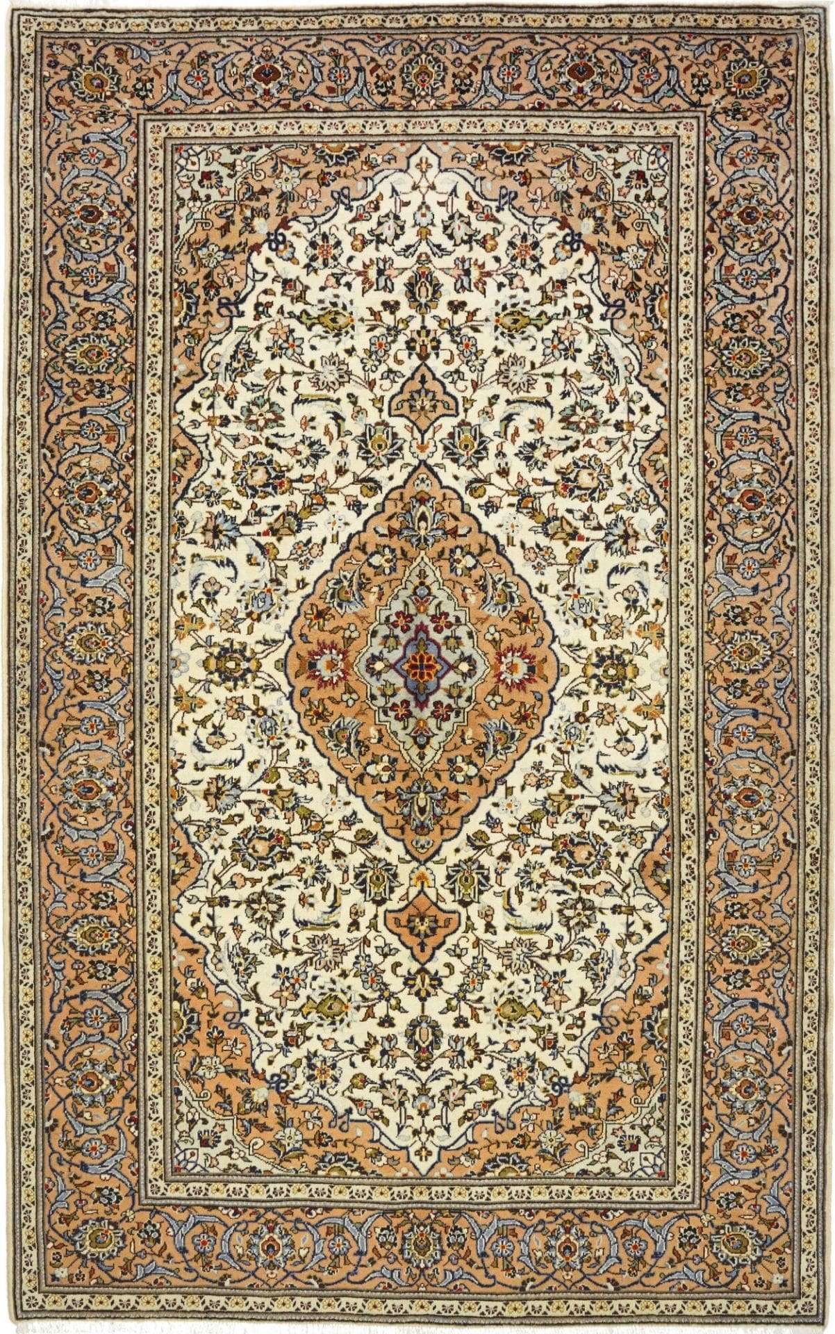 Kashan Teppich 198 x 315 cm, Perserteppich, handgeknüpft, Wolle
