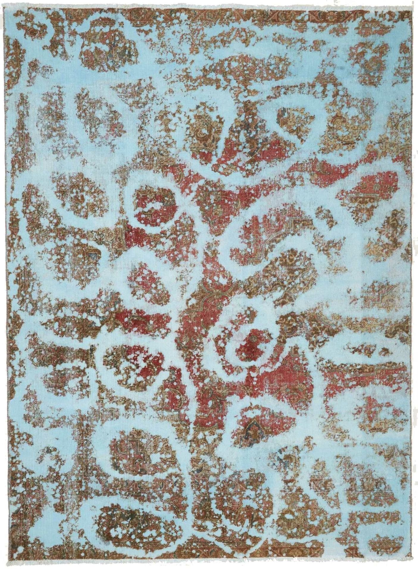 Vintage Orientteppich 222 x 296cm - Schurwolle, handgeknüpft