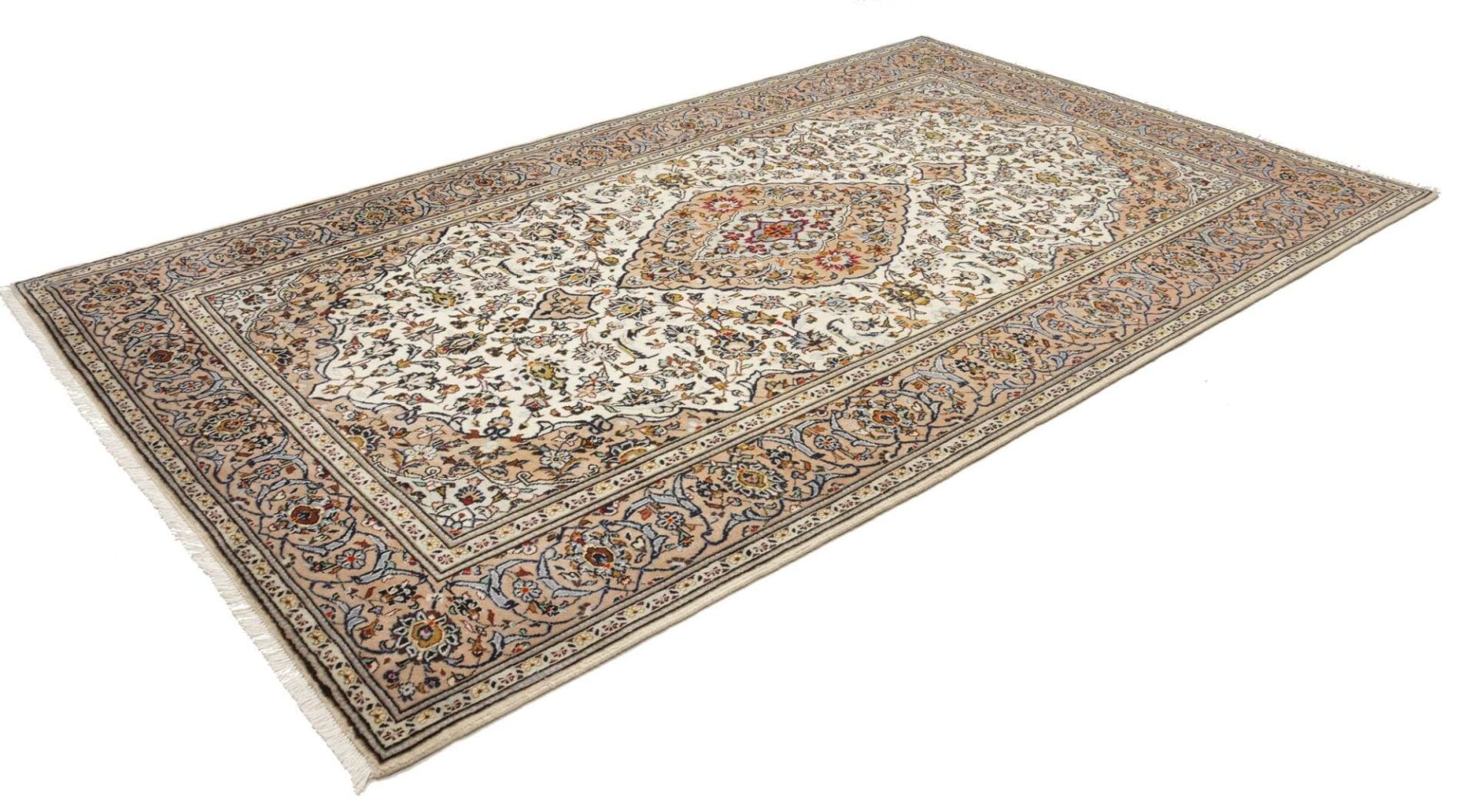 Kashan Teppich 198 x 315 cm, Perserteppich, handgeknüpft, Wolle