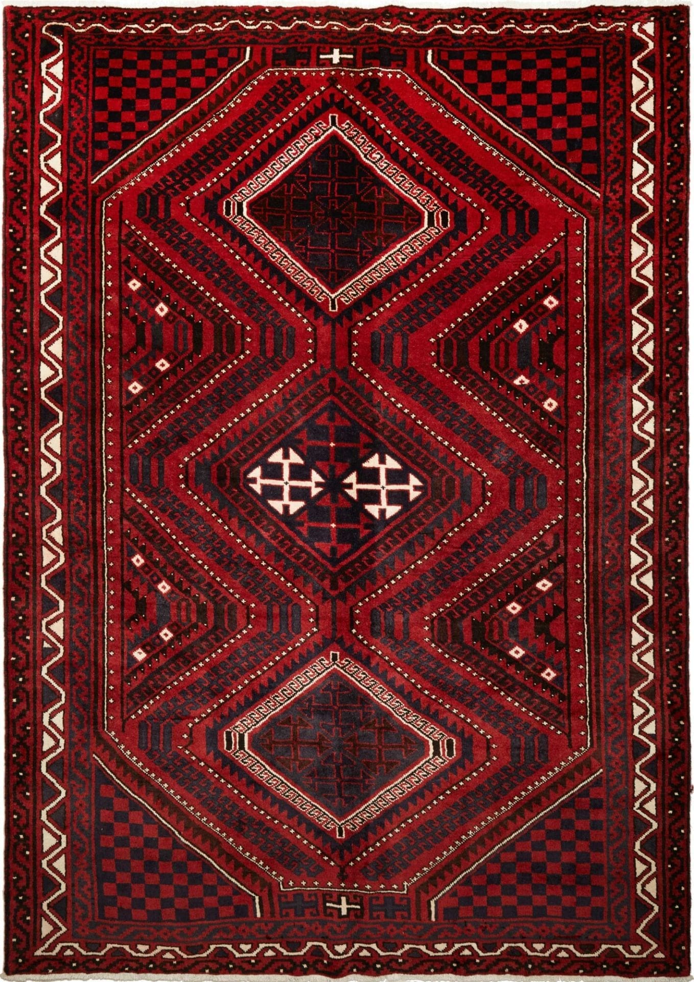 Lori Orientteppich 223 x 307cm, geometrisches Muster, handgeknüpft