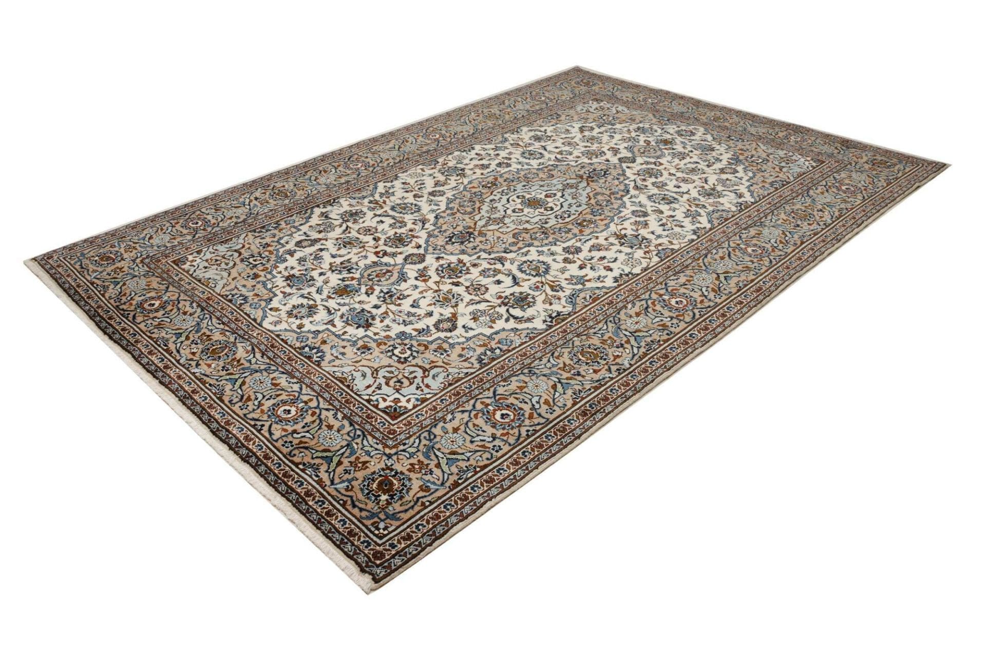 Kashan Teppich 203 x 297cm, 100% Schurwolle, handgeknüpft, Perserteppich