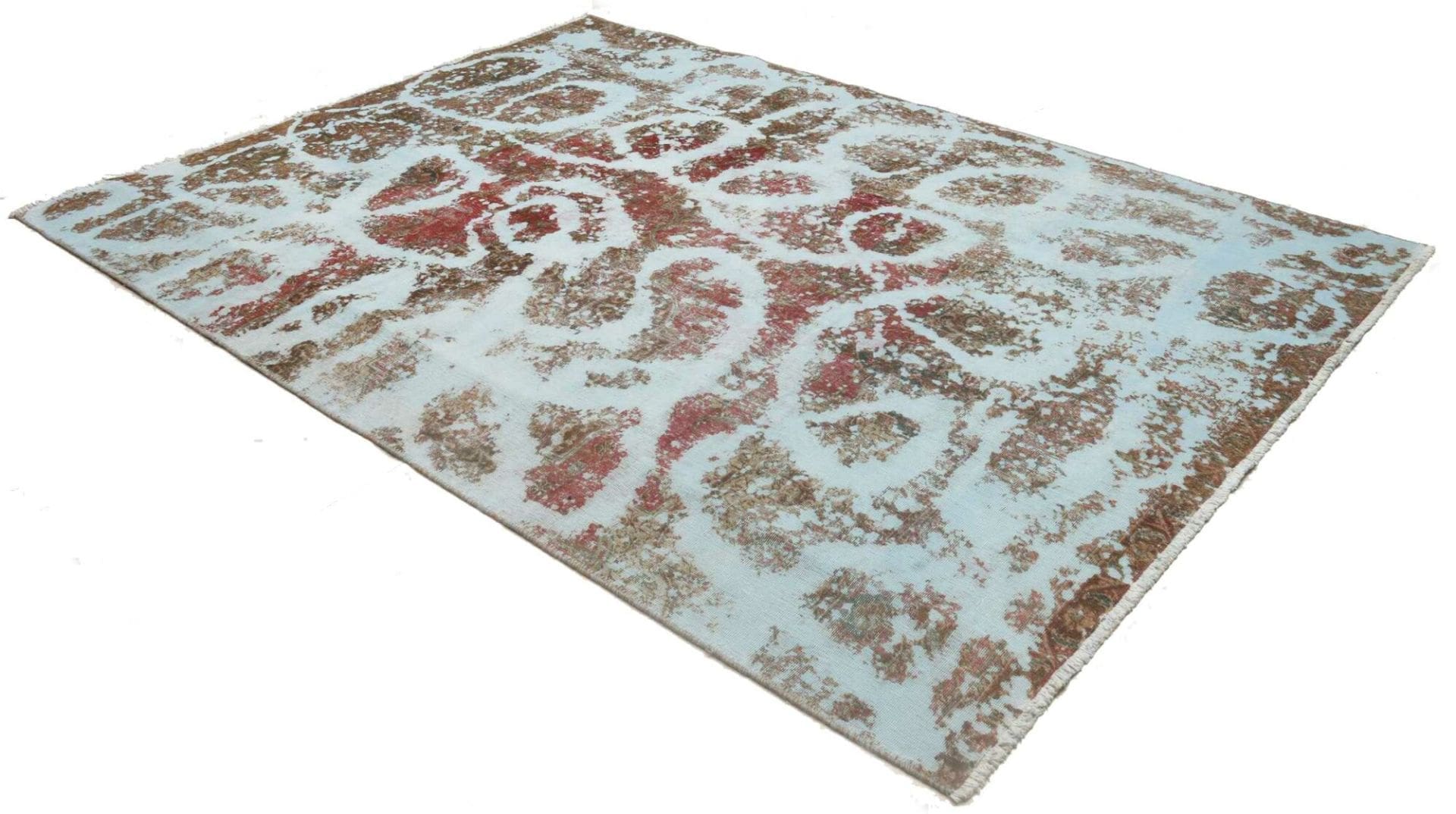 Vintage Orientteppich 222 x 296cm - Schurwolle, handgeknüpft