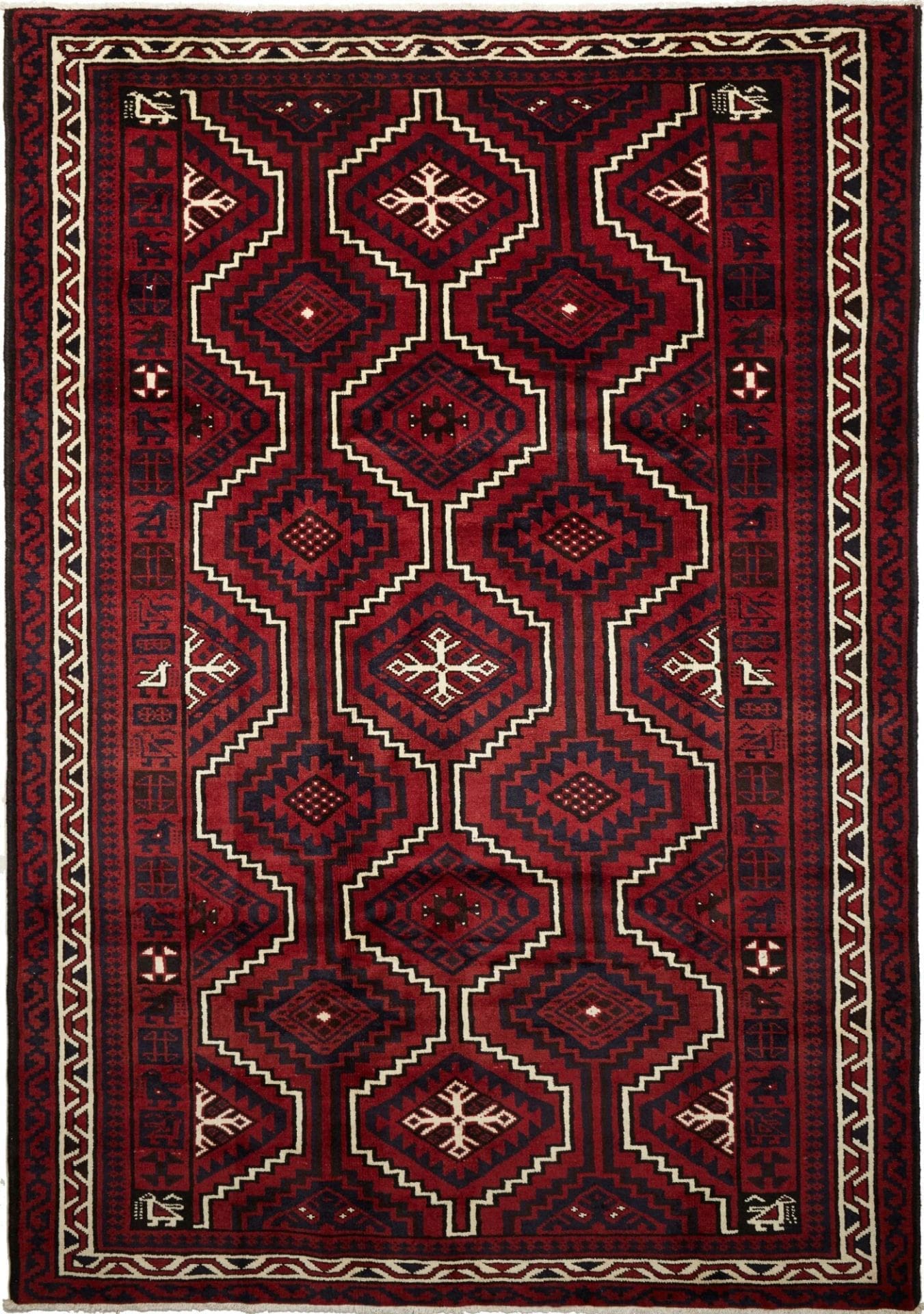Orientteppich Lori 225 x 322 cm | Handgeknüpft, geometrisch, Schurwolle